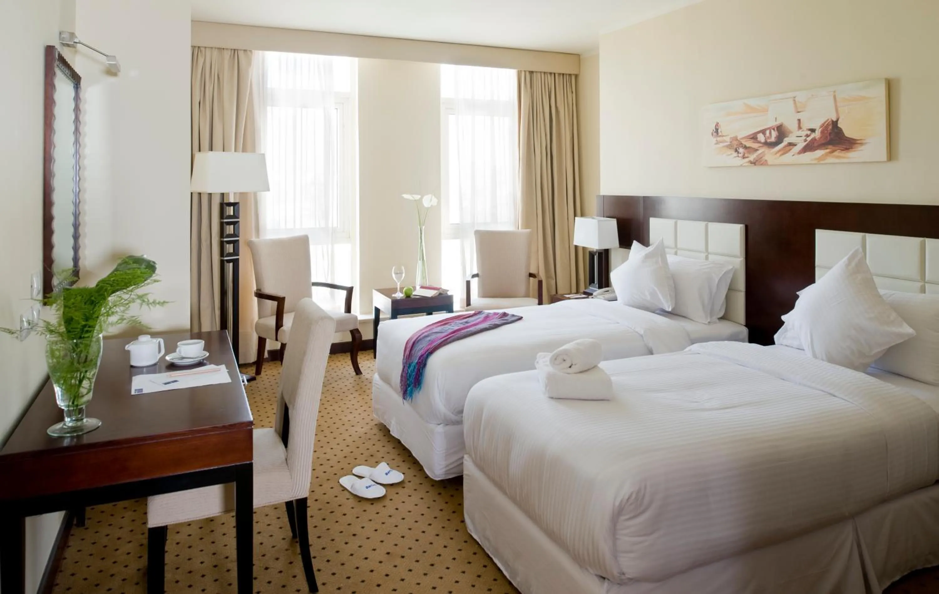 Bed in Barceló Cairo Pyramids