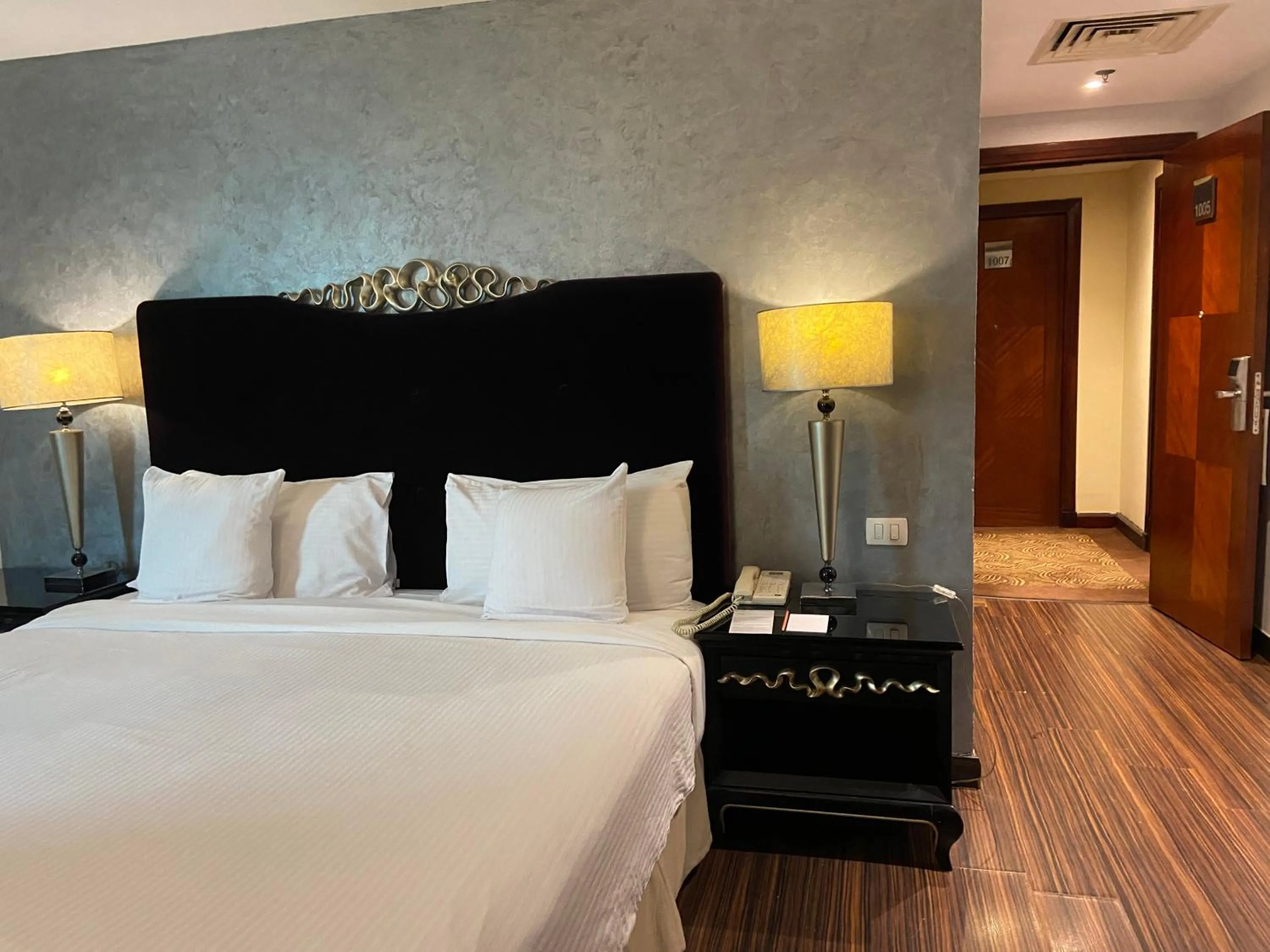 Bed in Barceló Cairo Pyramids