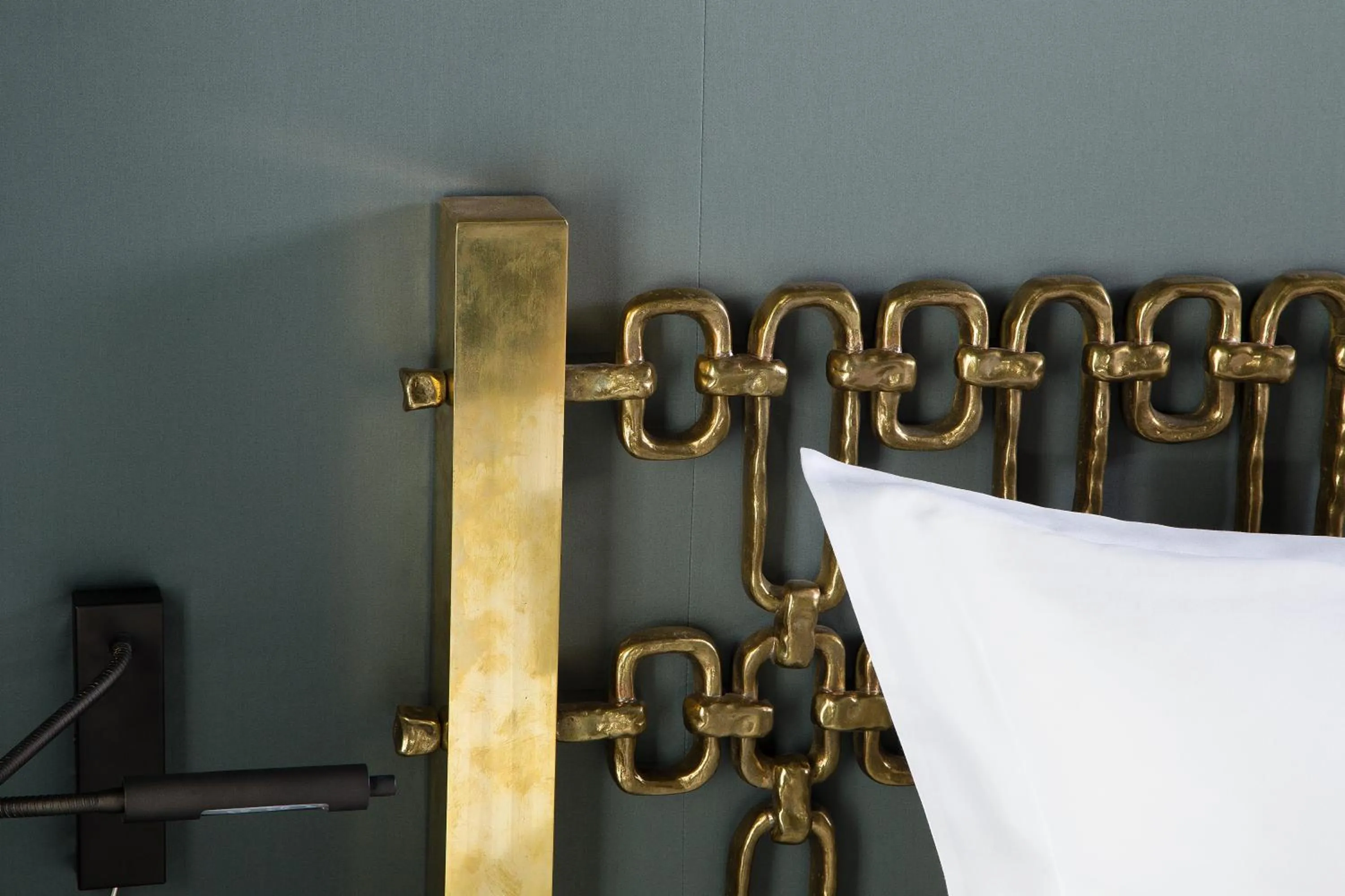 Decorative detail, Bed in Hôtel Saint-Marc