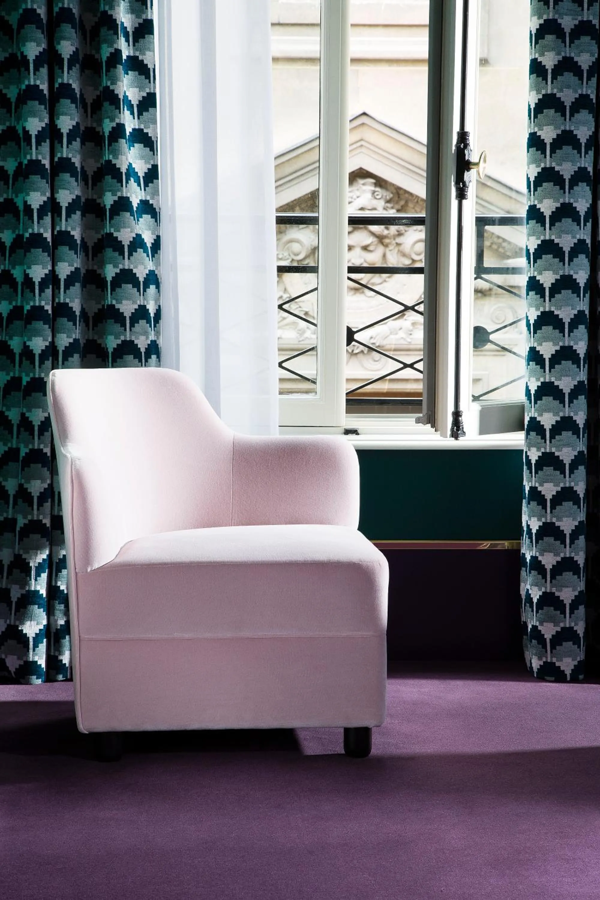 Decorative detail, Bed in Hôtel Saint-Marc