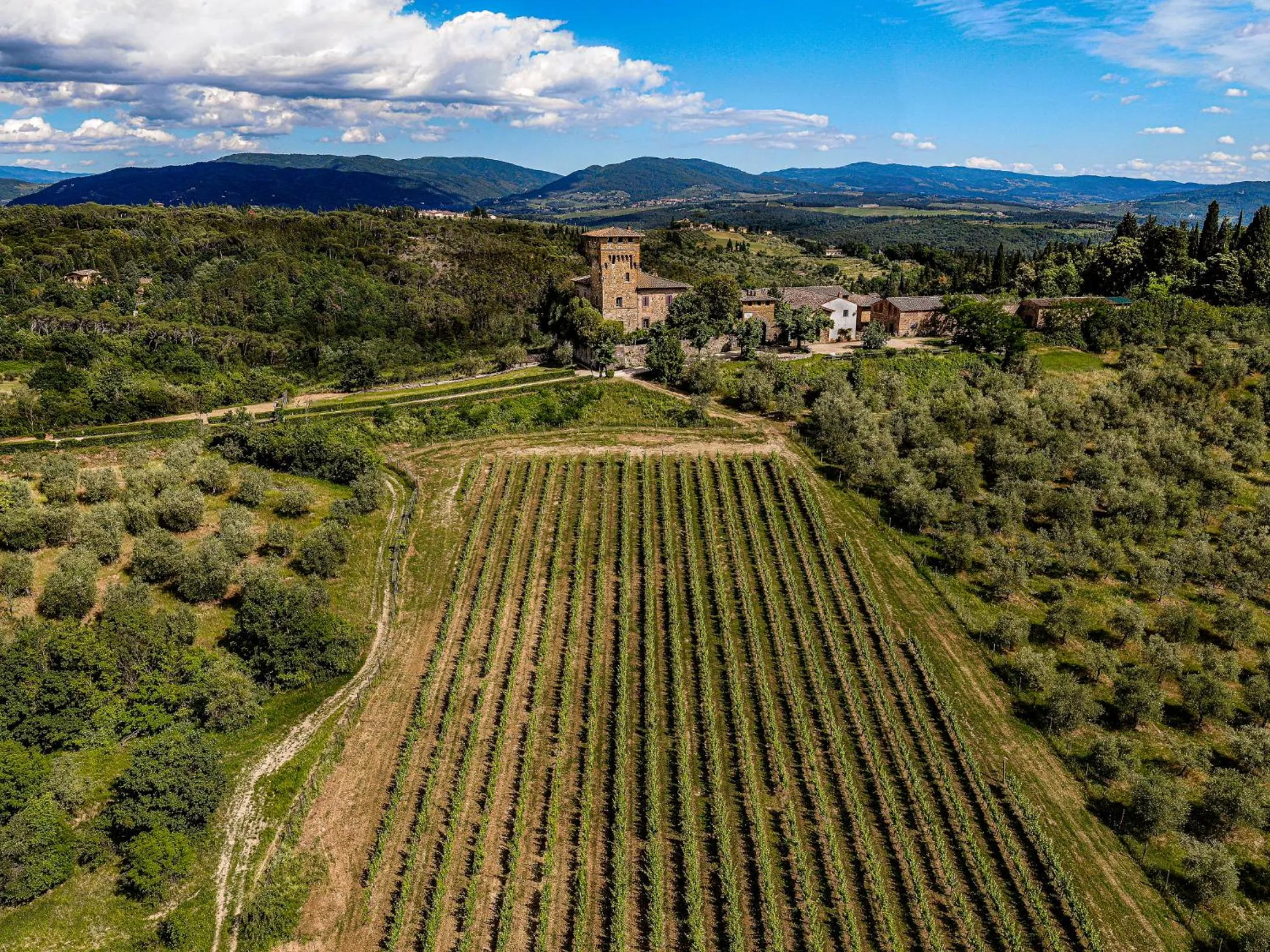 Bird's eye view in Castello di Cafaggio