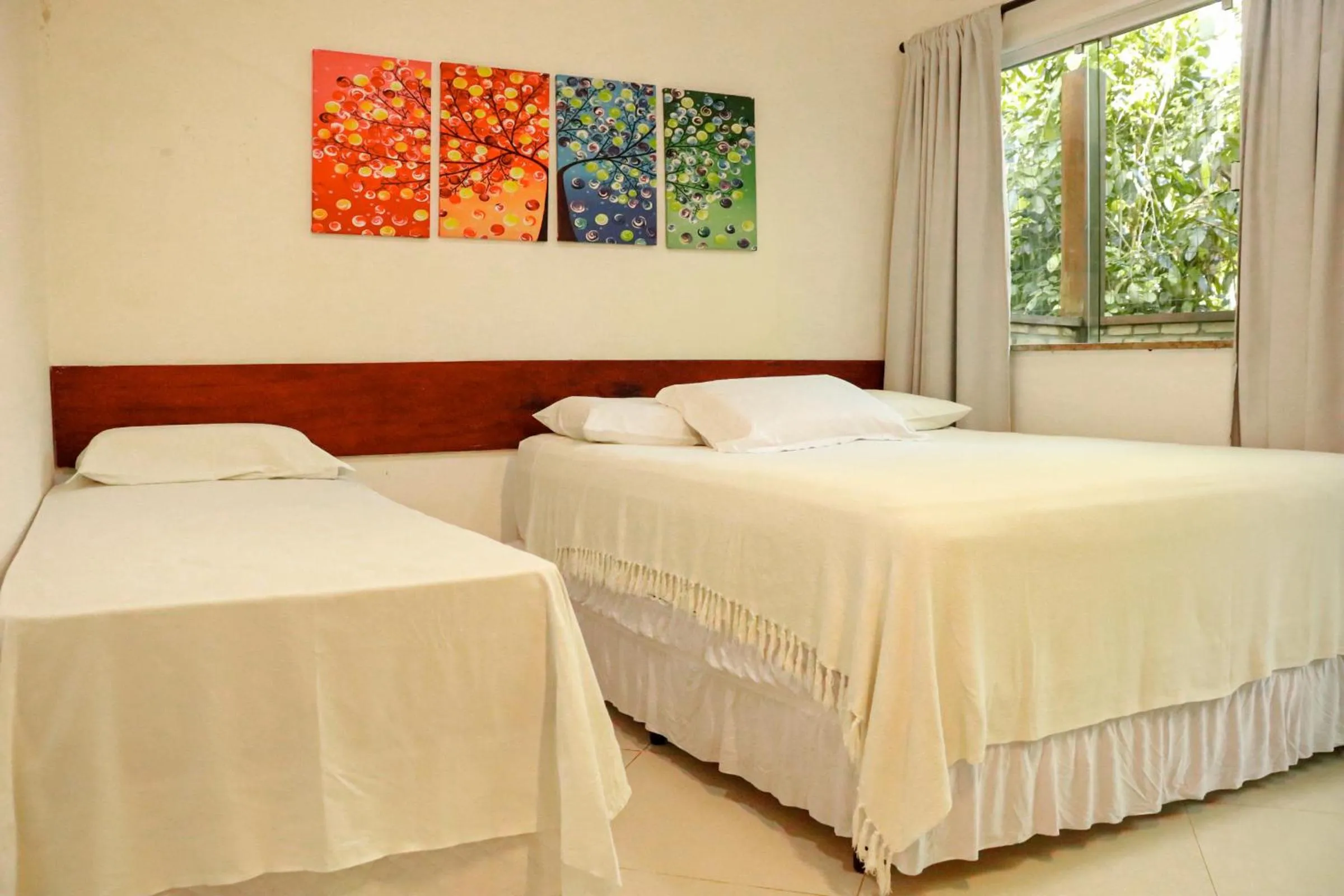 Bed in Pousada Pénareia