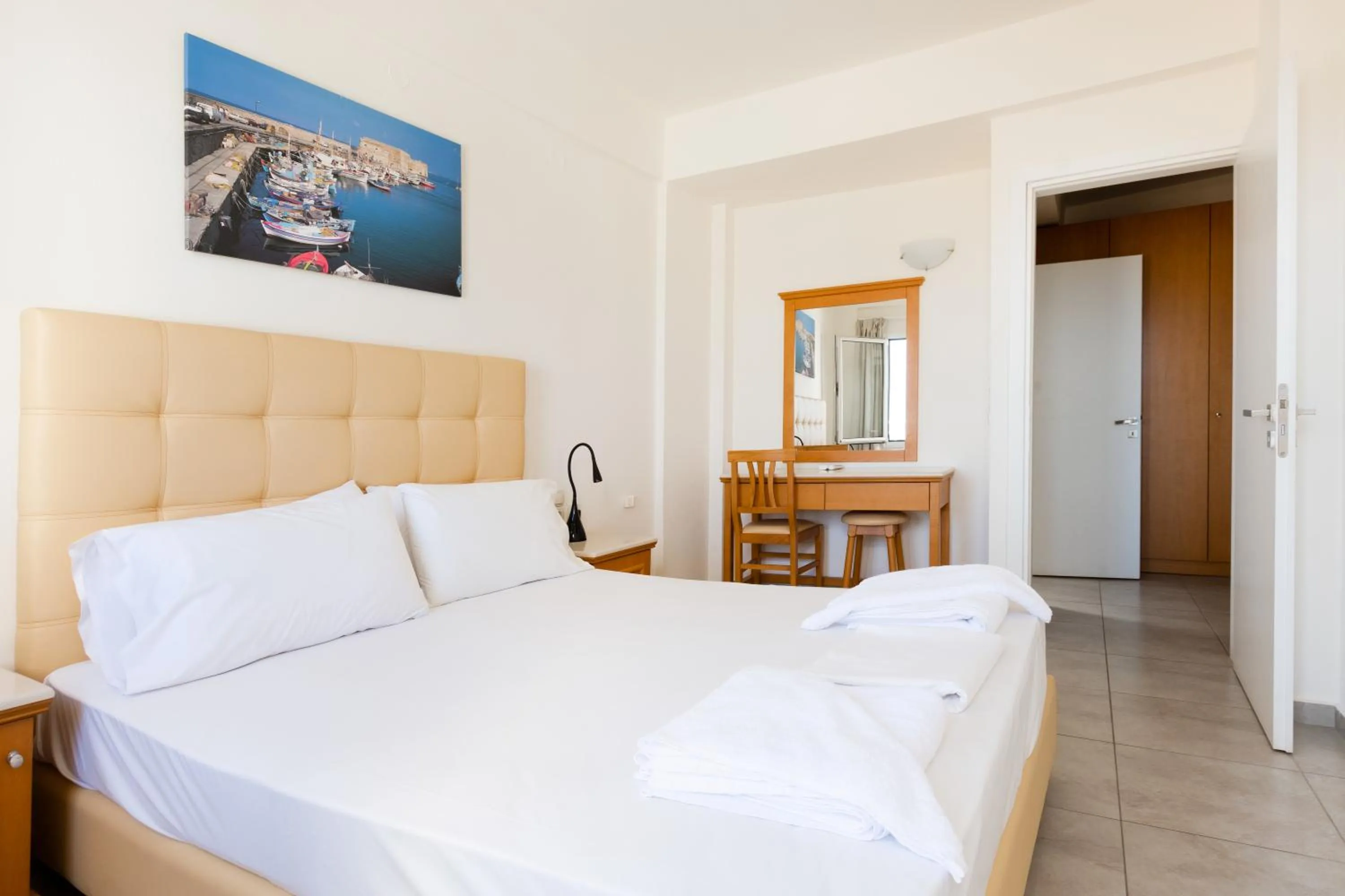 Bedroom, Bed in Anastasia Hotel Stalis