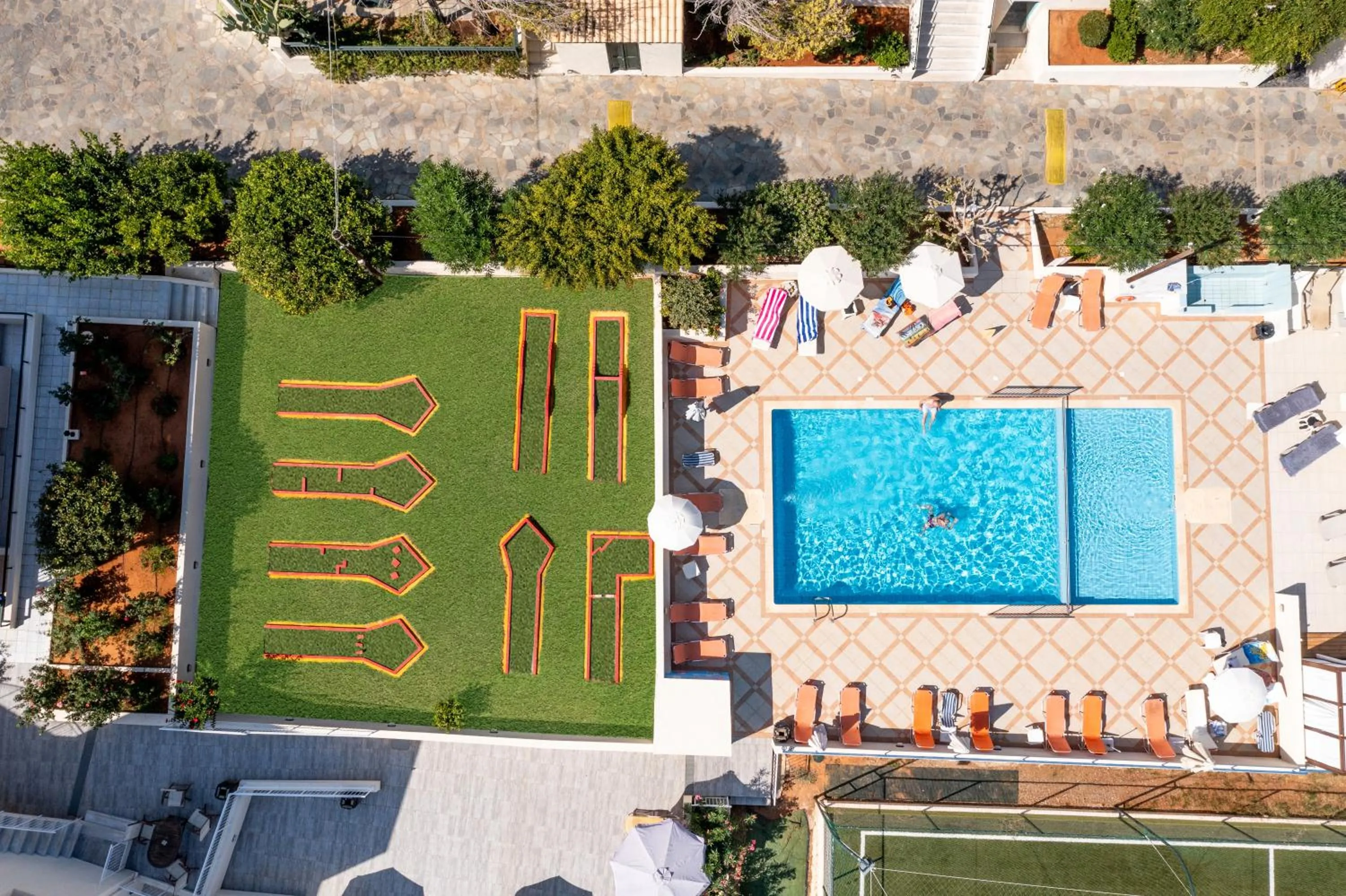 Pool view in Anastasia Hotel Stalis