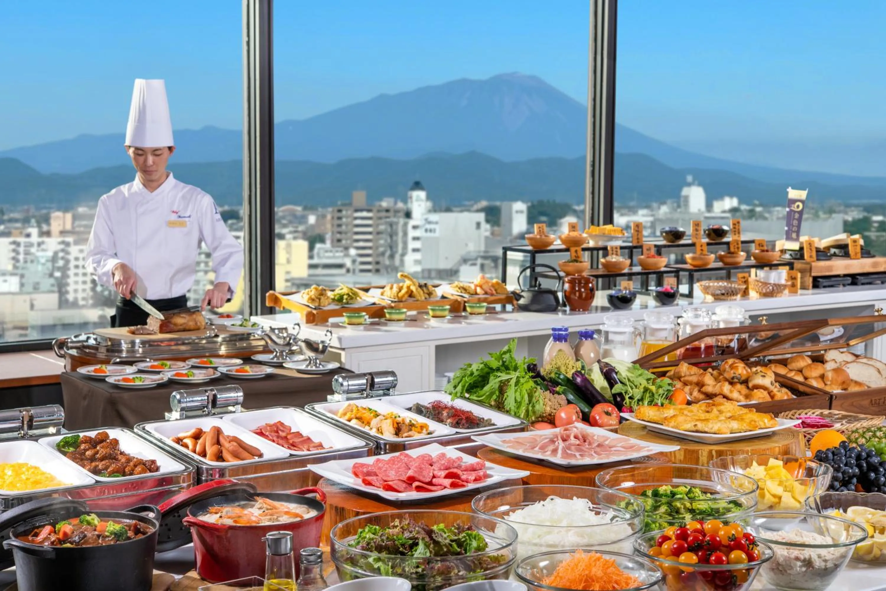 Buffet breakfast in Art Hotel Morioka