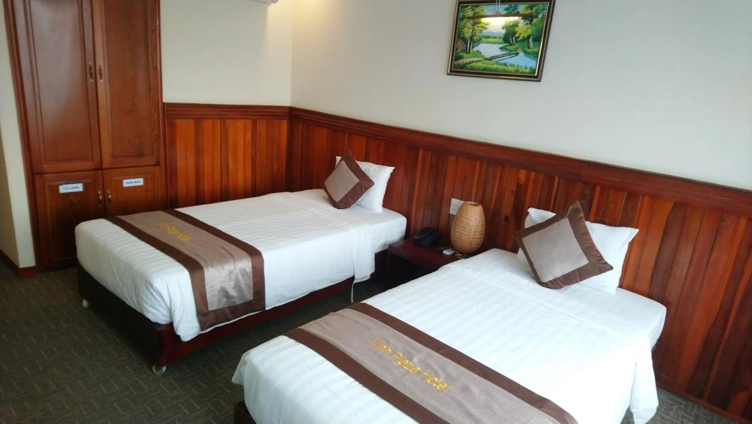 Bed in Vinh Plaza Hotel