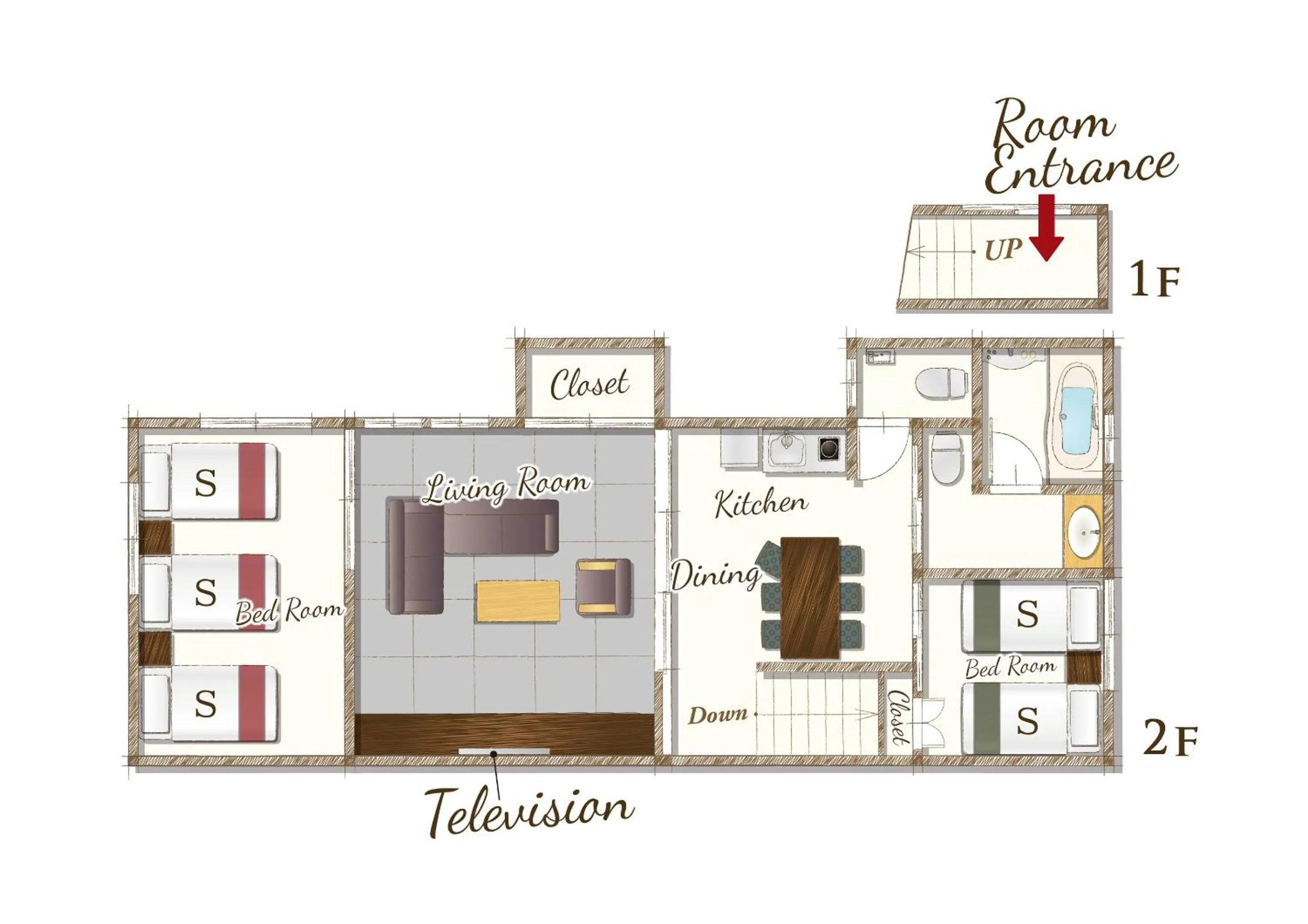 Floor plan in RESI STAY Fuyacho