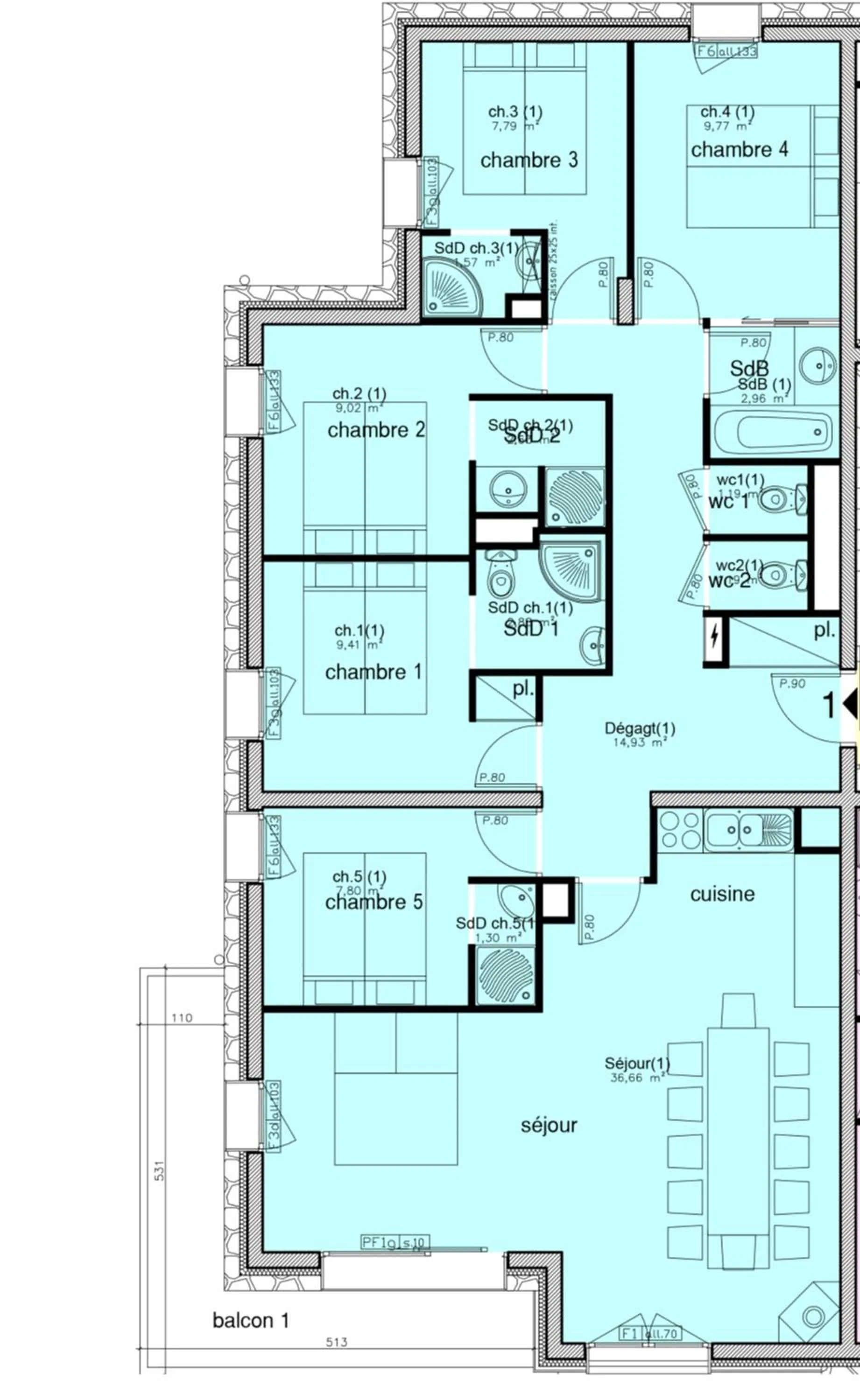 Floor plan in Le Sabot de Vénus