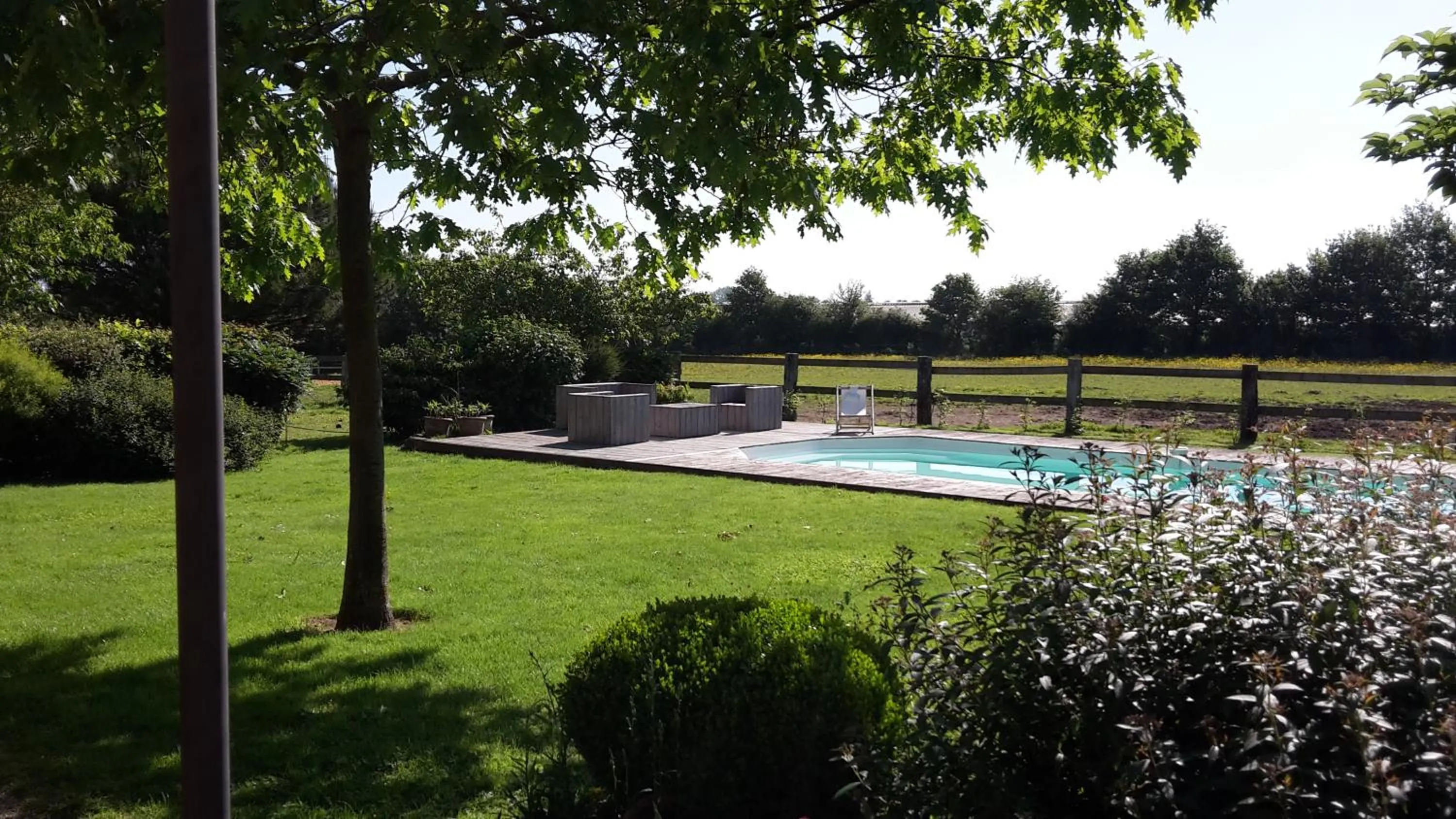 Pool view in Le Vieux Logis de la Galocherie
