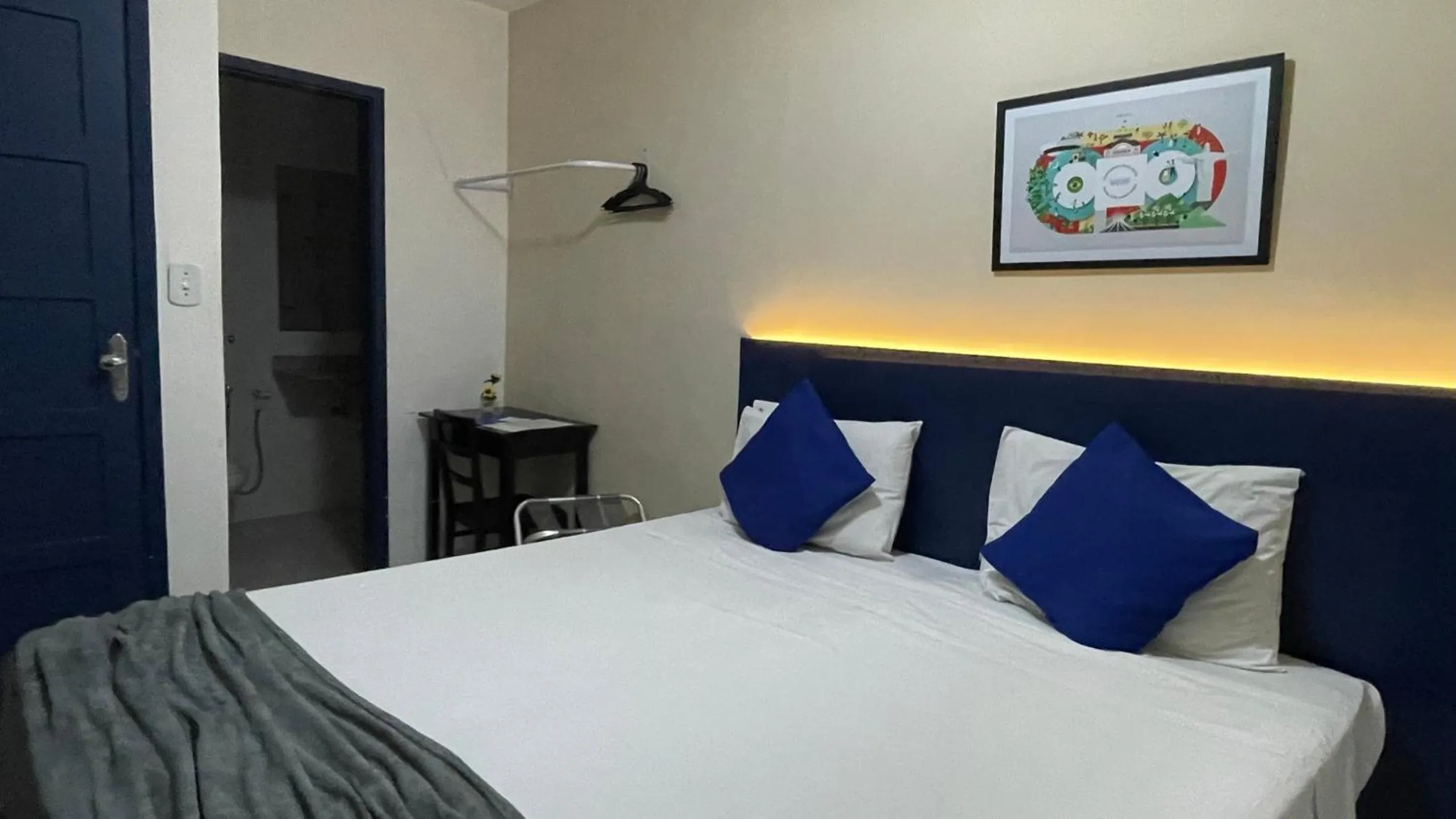 Bed in Copacabana Blue Hotel