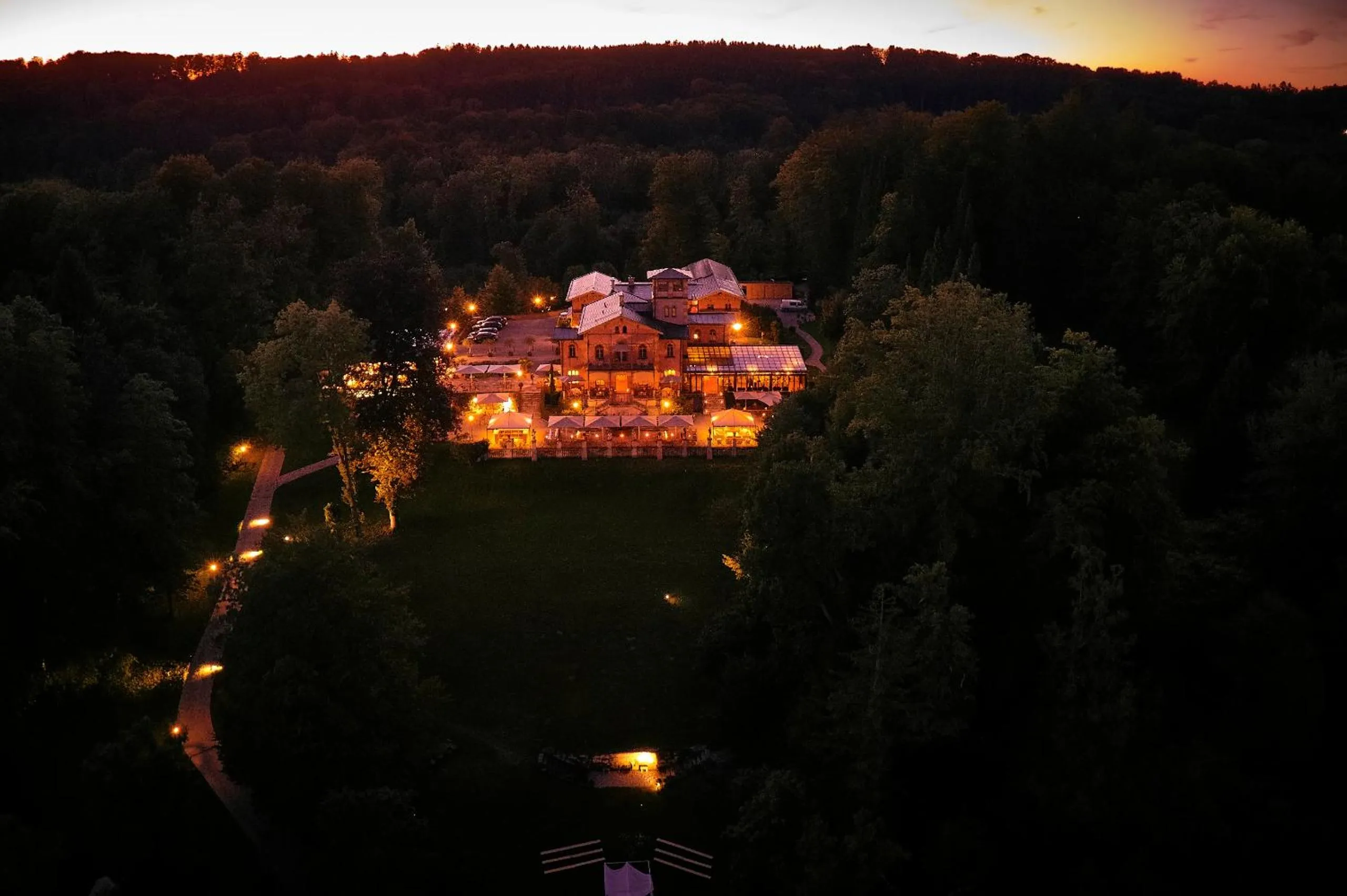 Bird's eye view in LA VILLA am Starnberger See
