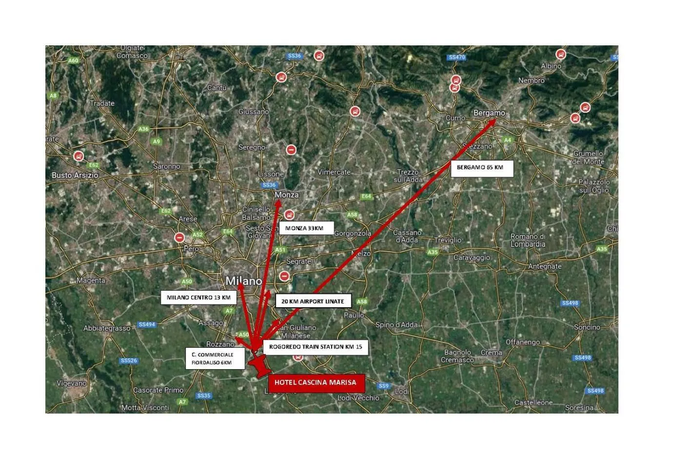 Floor plan in Hotel Cascina Marisa