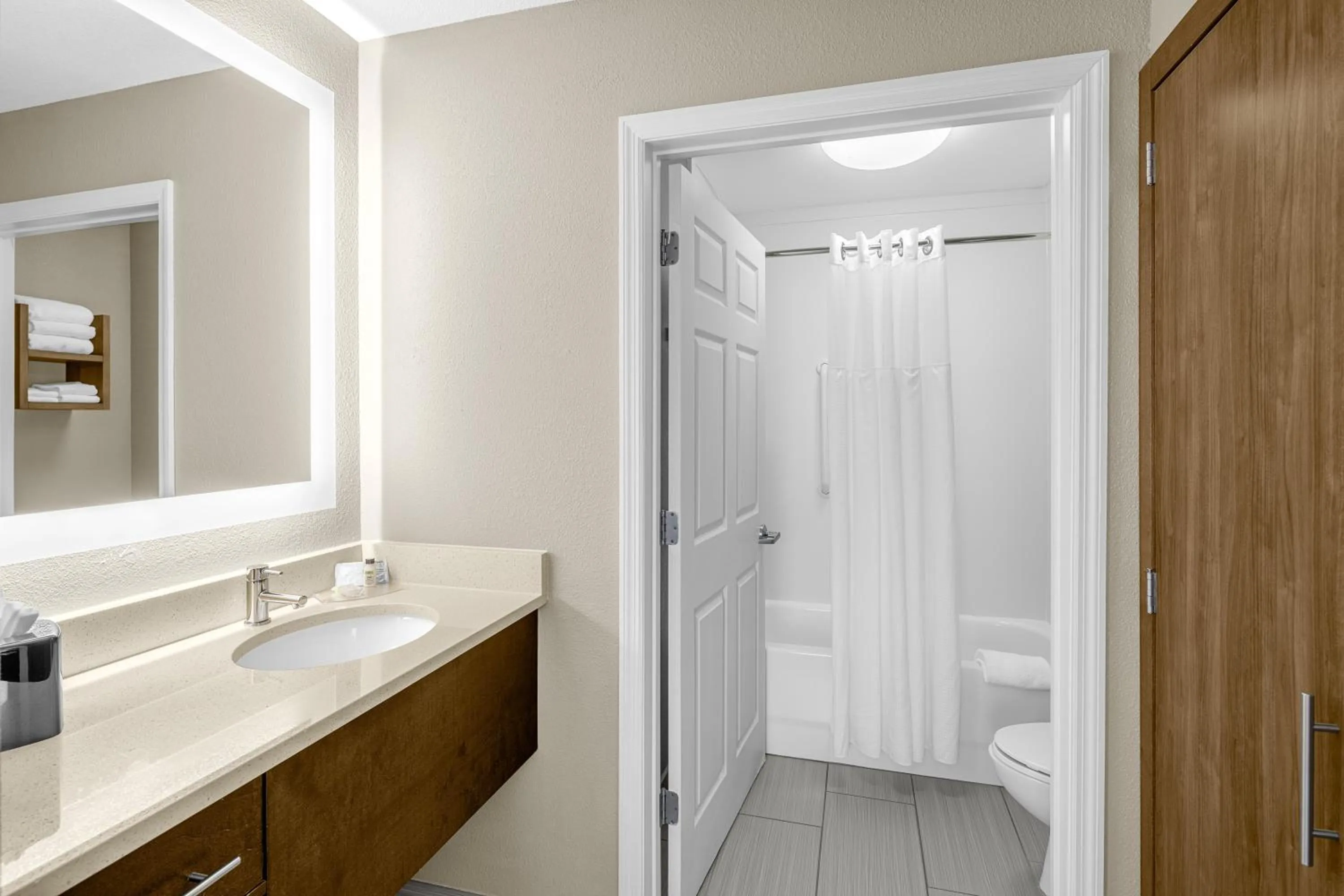 Shower in Staybridge Suites Chattanooga-Hamilton Place by IHG
