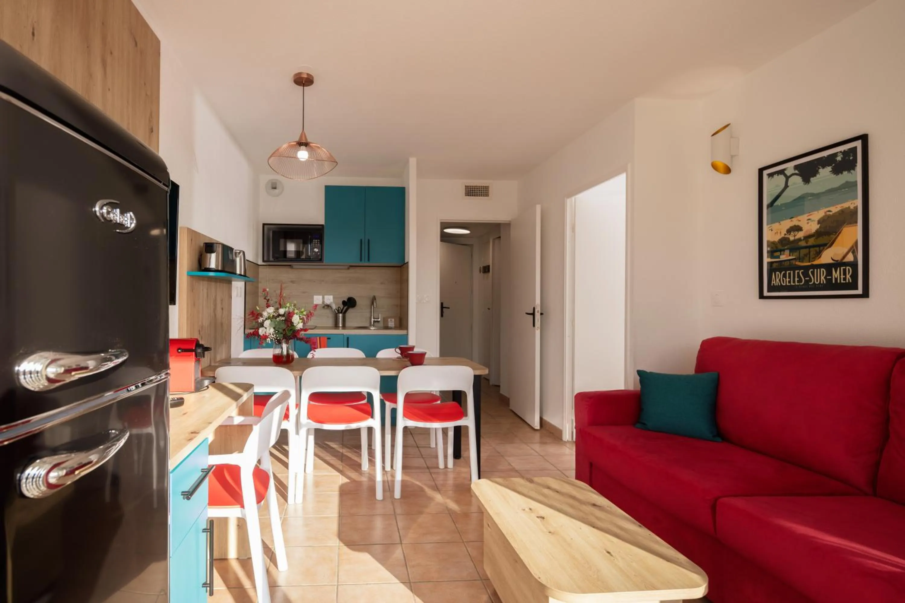 Kitchen or kitchenette in Résidence Mer & Golf Port Argelès