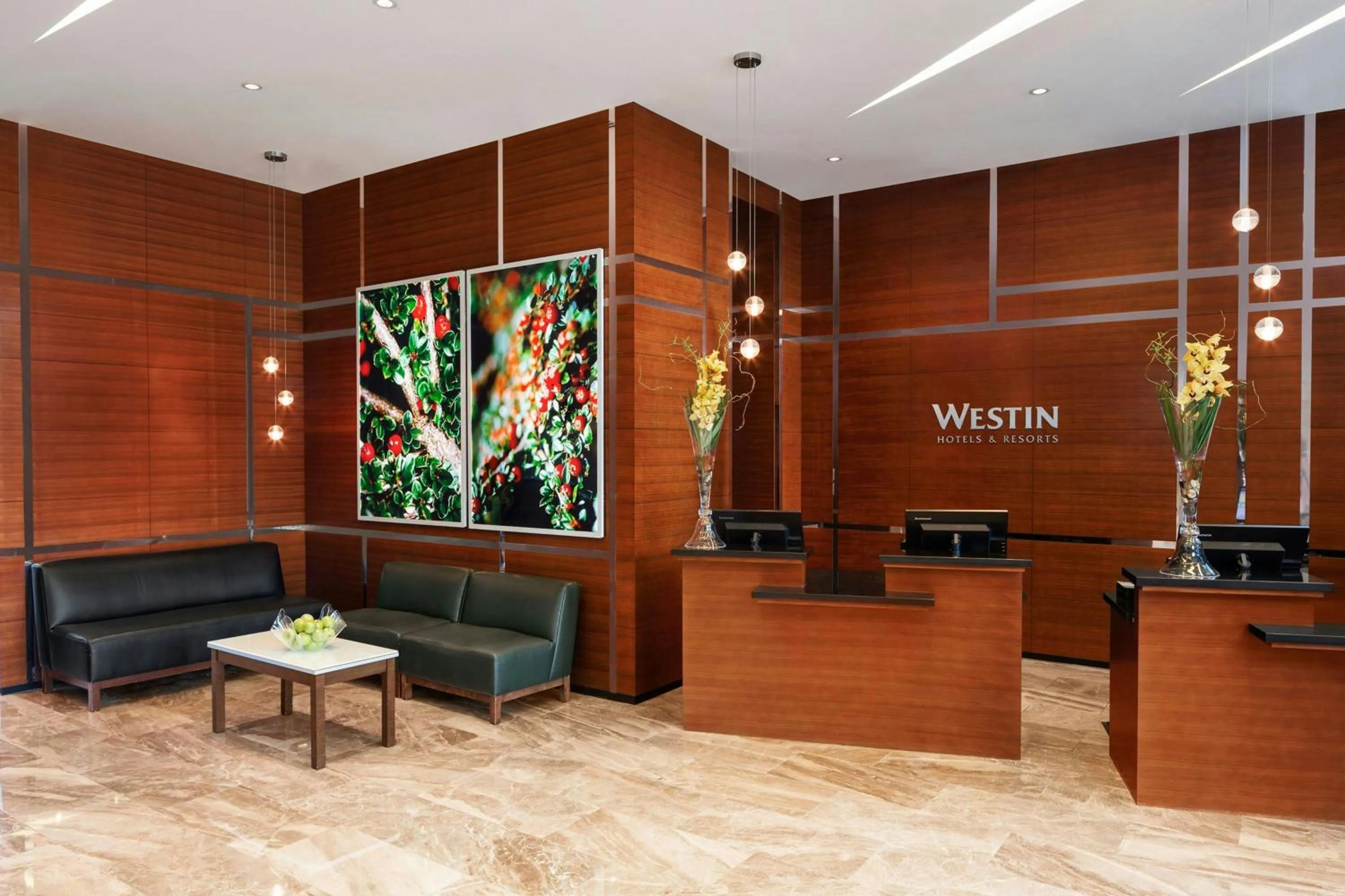 Lobby or reception in The Westin Wall Centre, Vancouver Airport