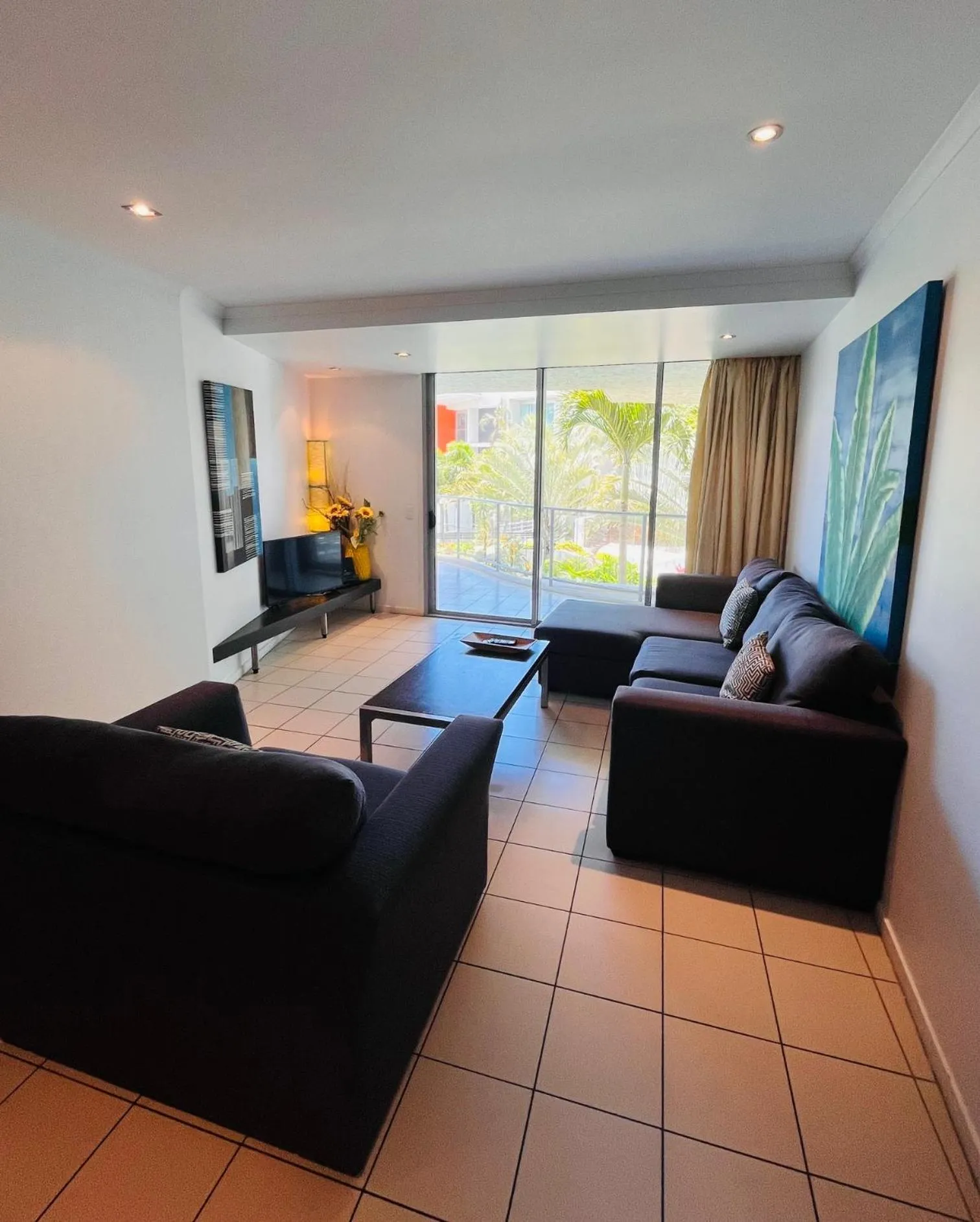 Living room in at Marina Shores