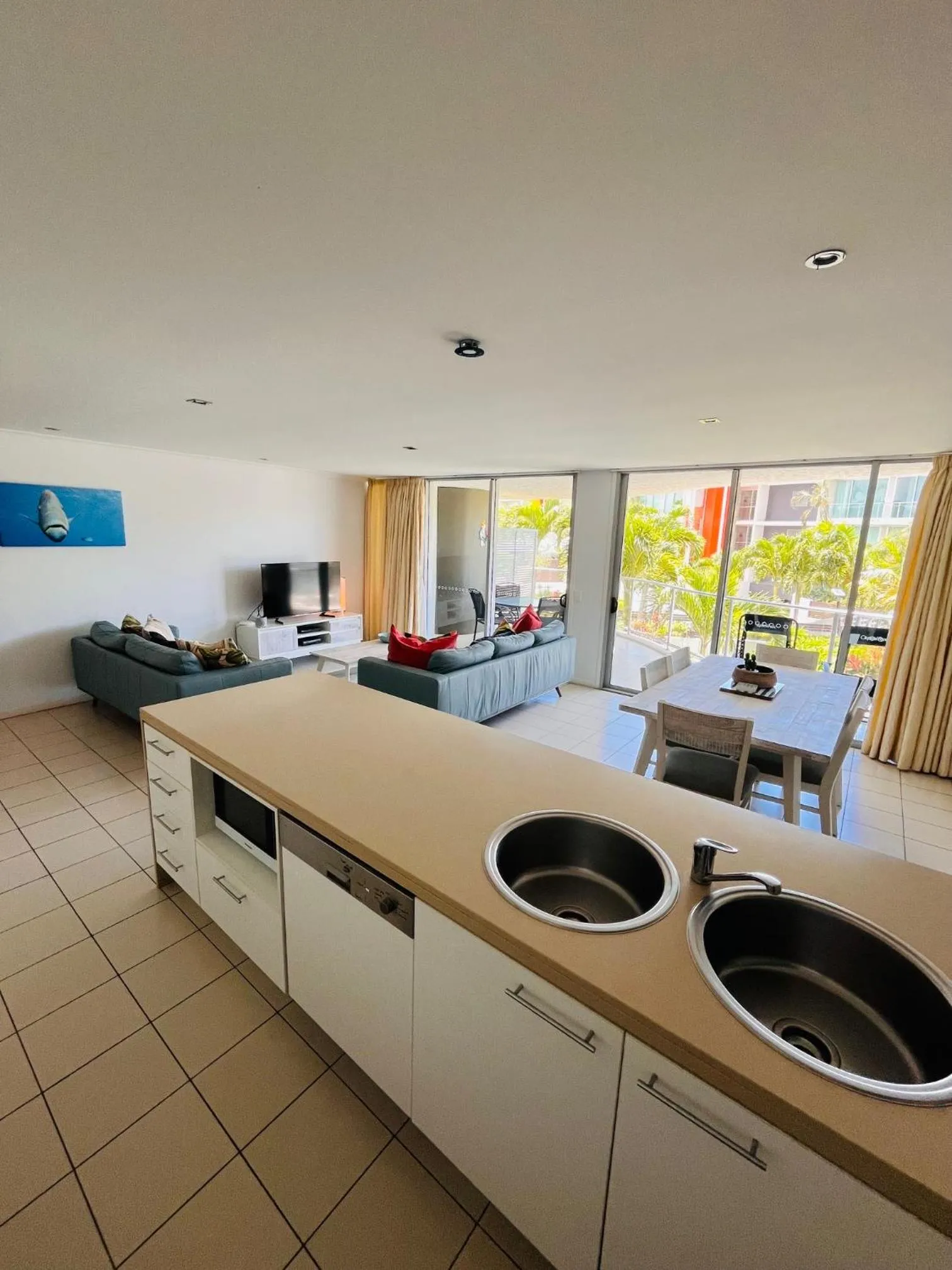 Living room in at Marina Shores