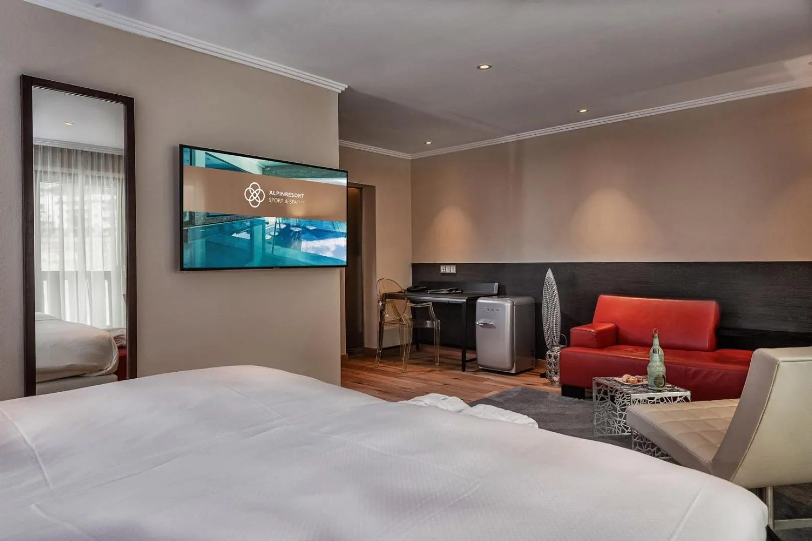 TV and multimedia, Bed in Alpinresort ValSaa - Sport & Spa