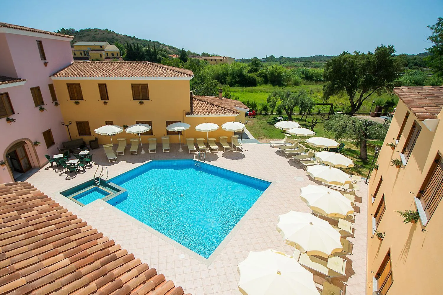 Pool view in Residence Cala Viola
