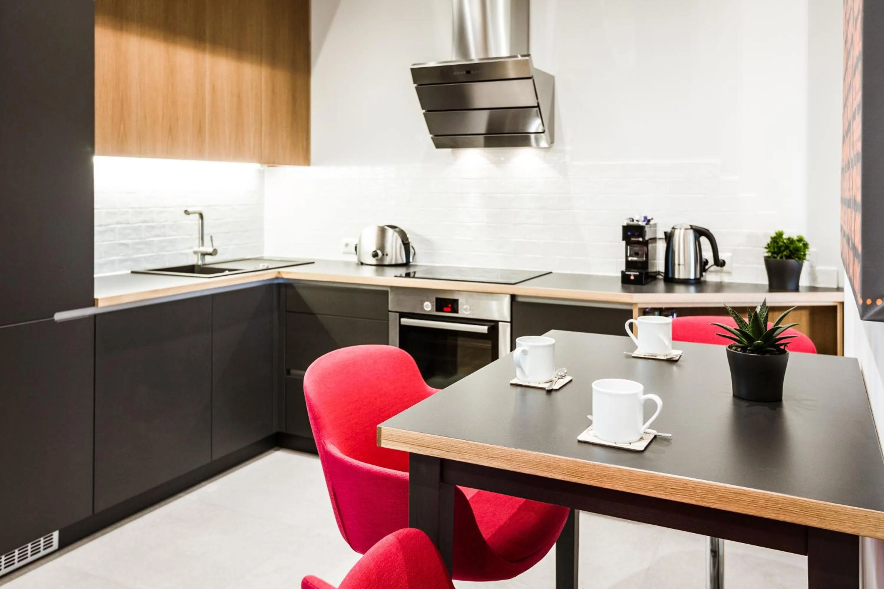 Kitchen or kitchenette in Riga Lux Apartments - Skolas