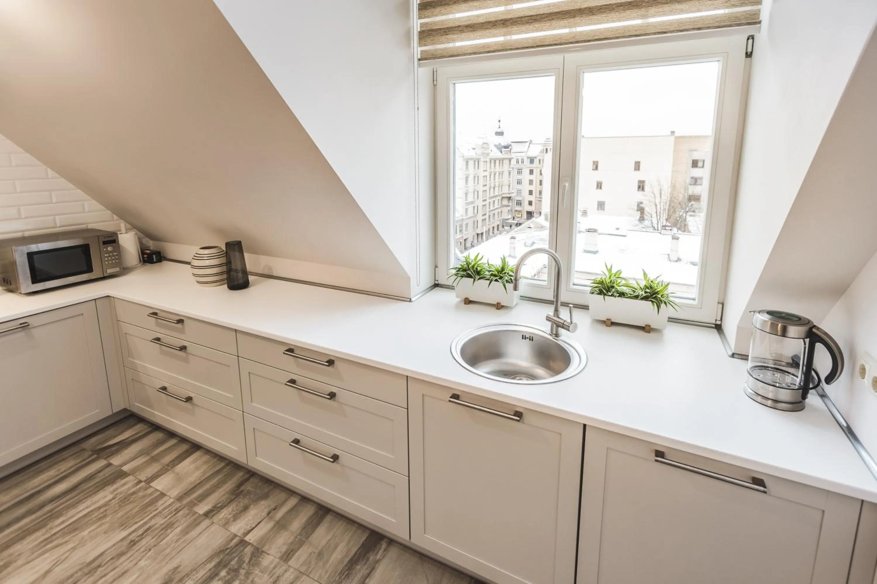 Kitchen or kitchenette in Riga Lux Apartments - Skolas