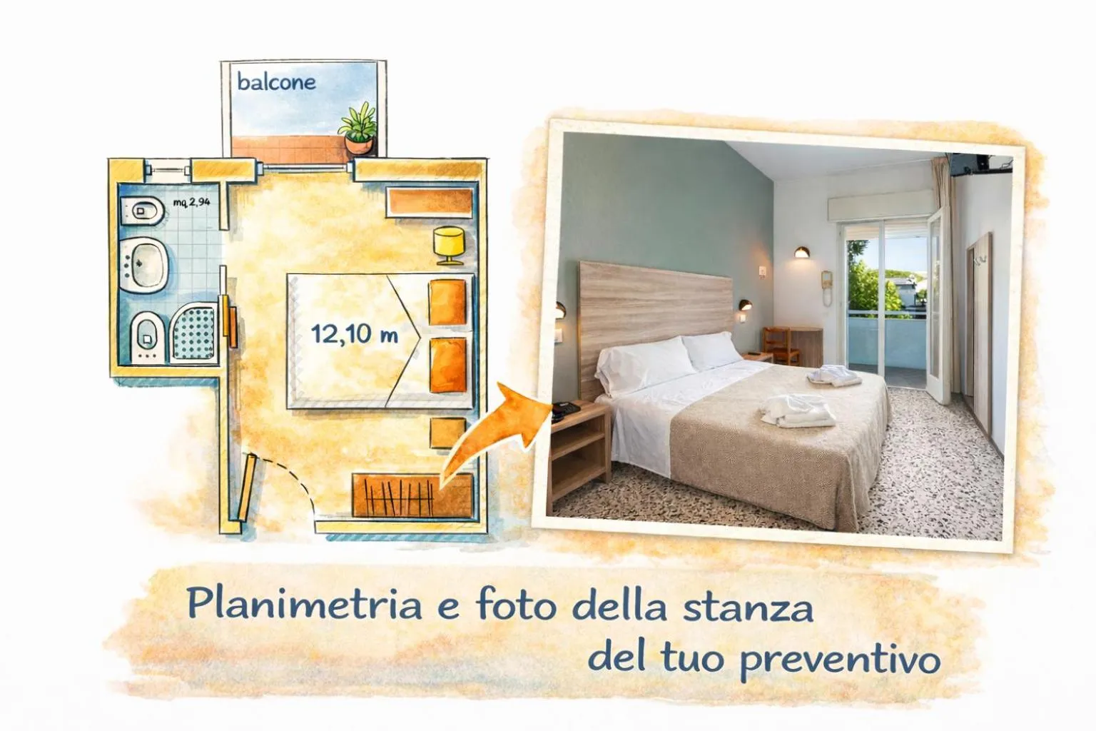 Bed in Hotel Admiral