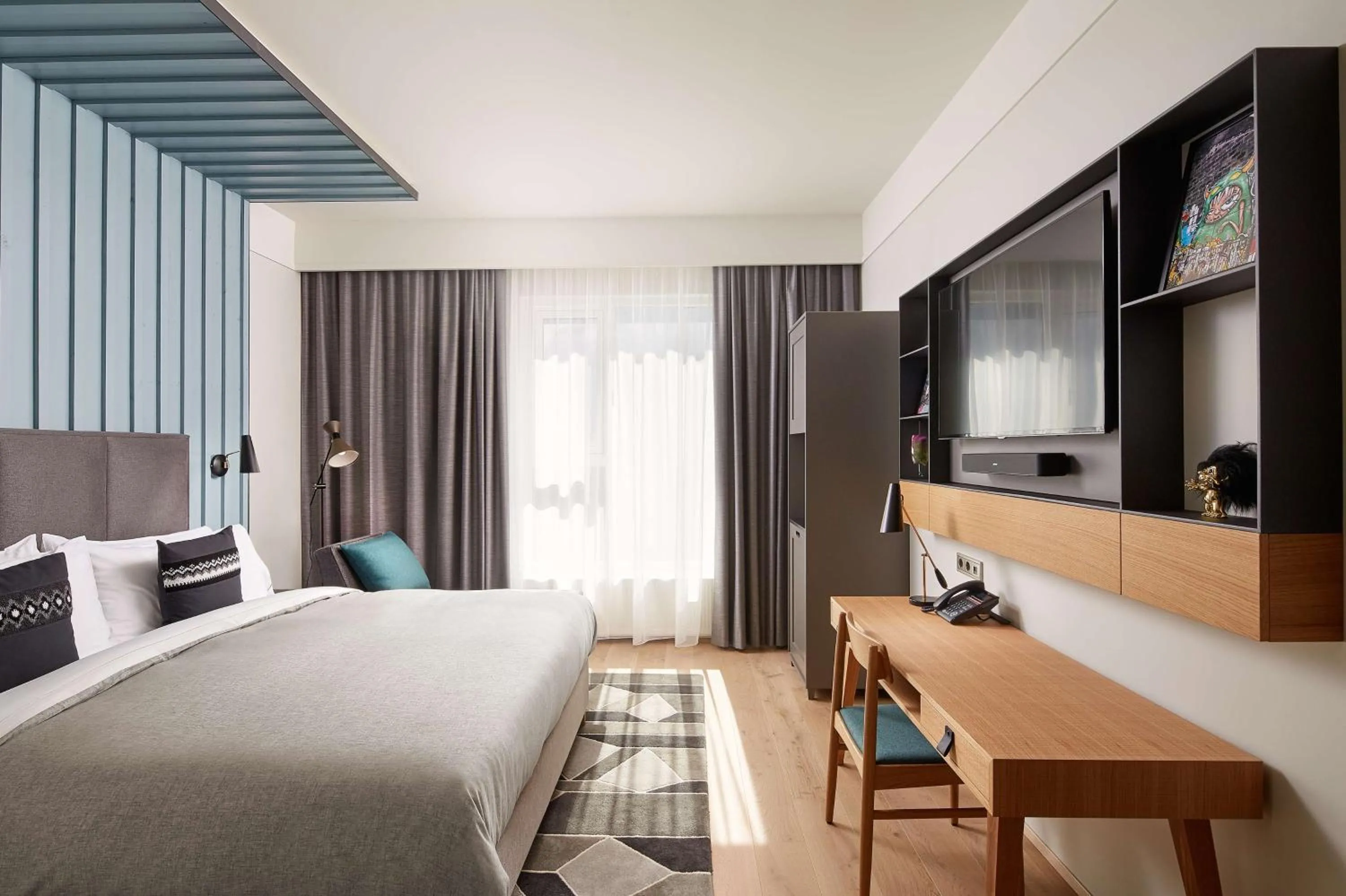 Bedroom, Bed in Canopy by Hilton Reykjavik City Centre