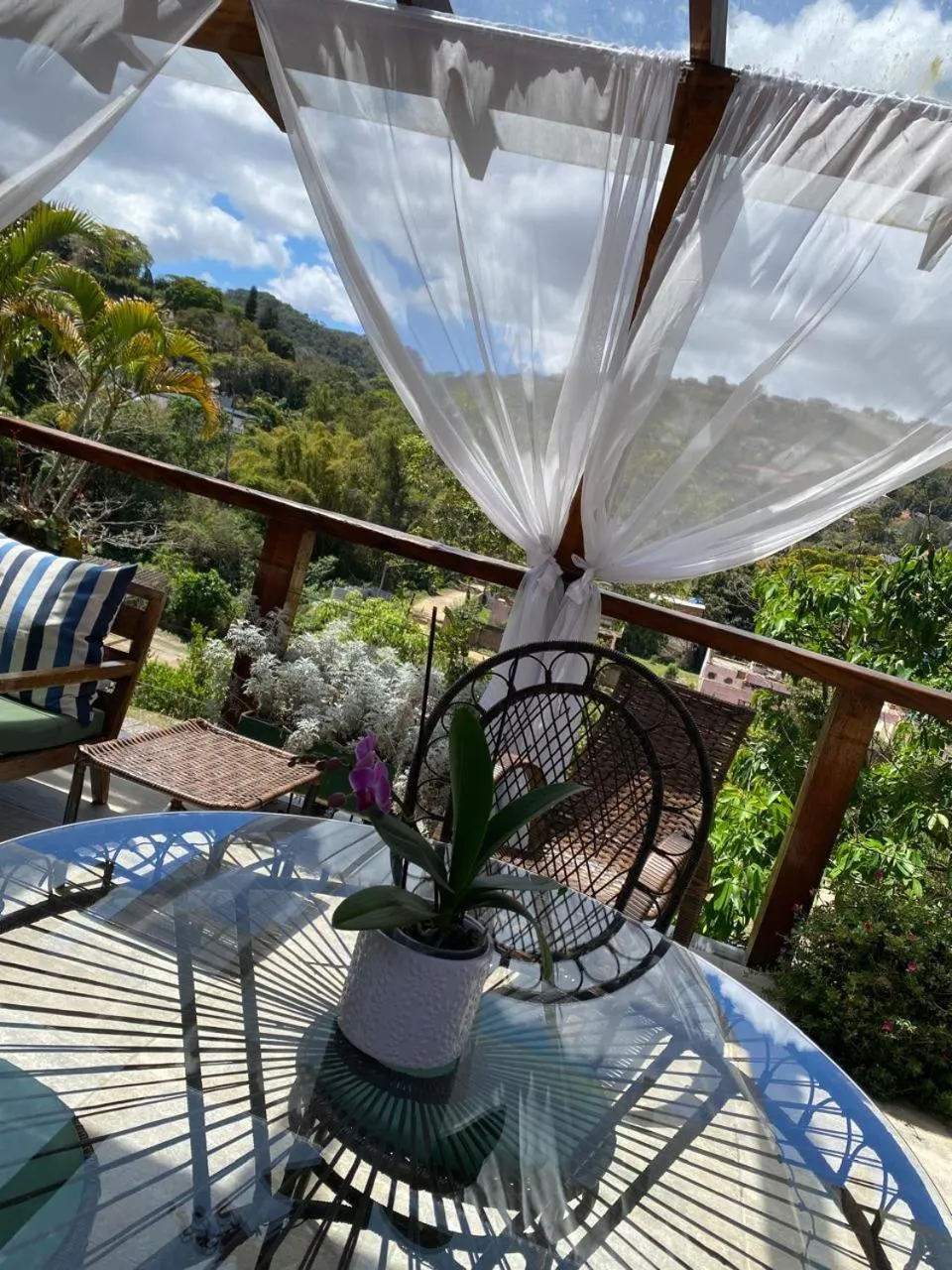 Balcony/Terrace in Pousada Sitio Sossego