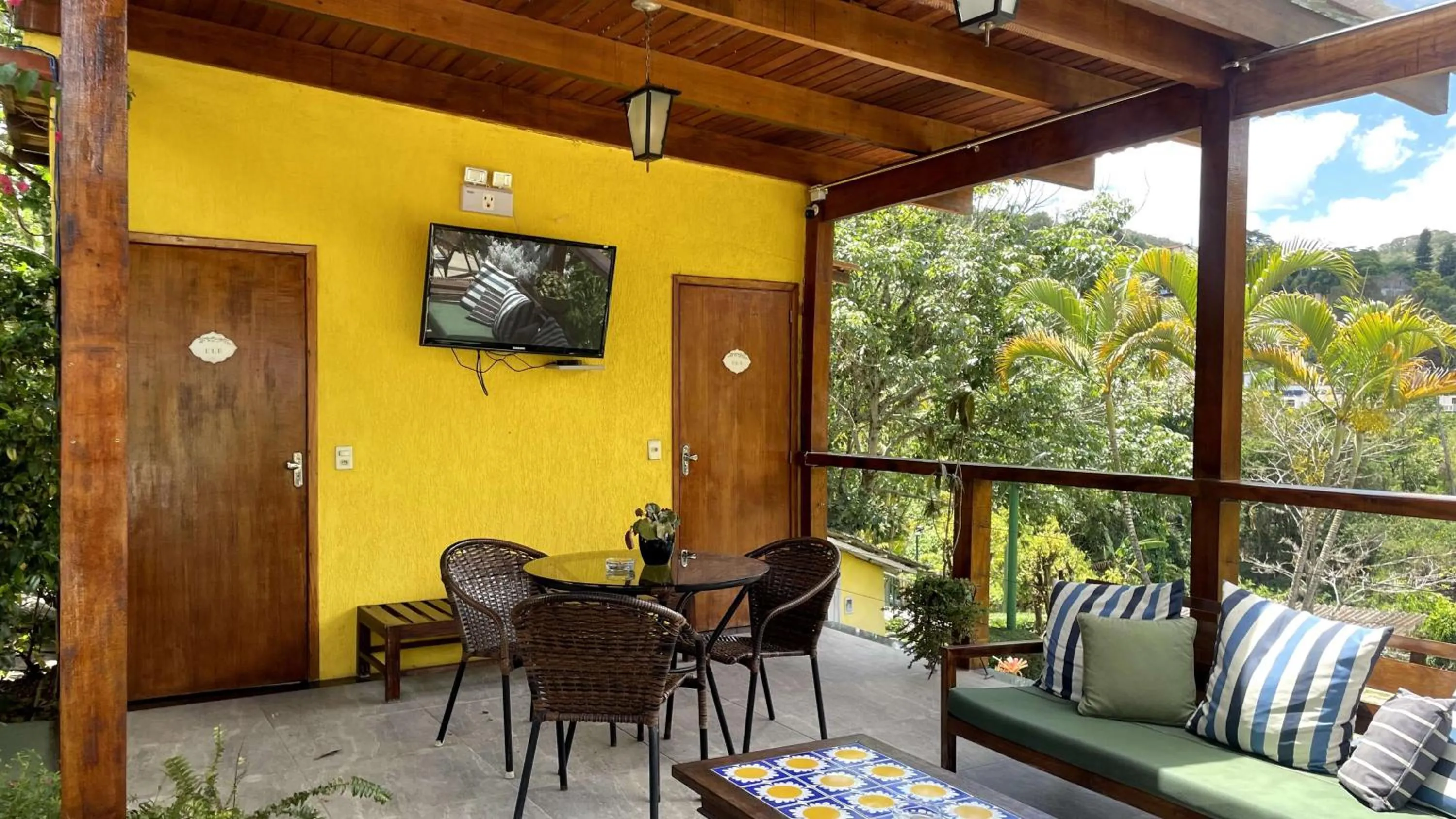 Balcony/Terrace in Pousada Sitio Sossego