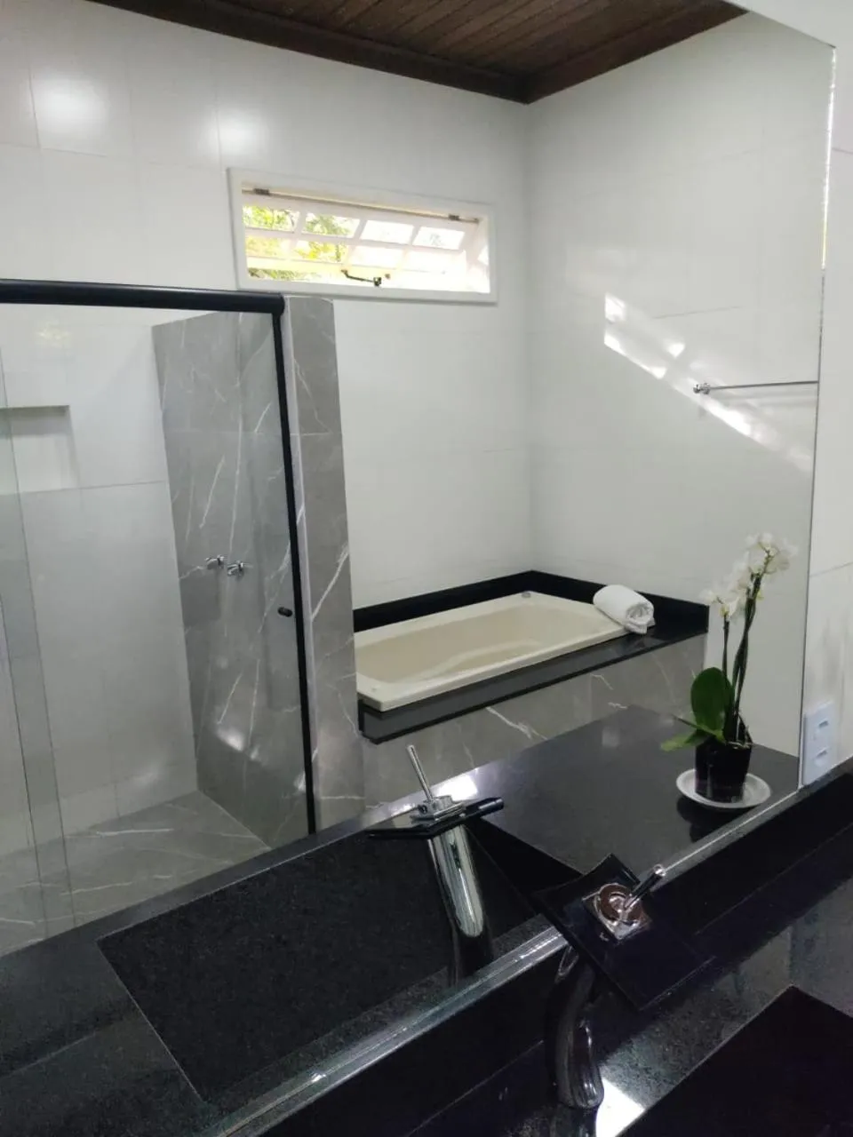 Shower in Pousada Sitio Sossego