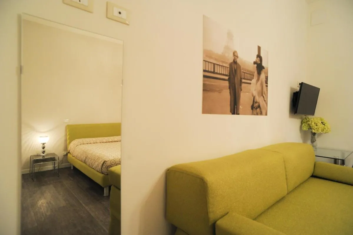 Seating area, Bed in B&B Corso Diaz