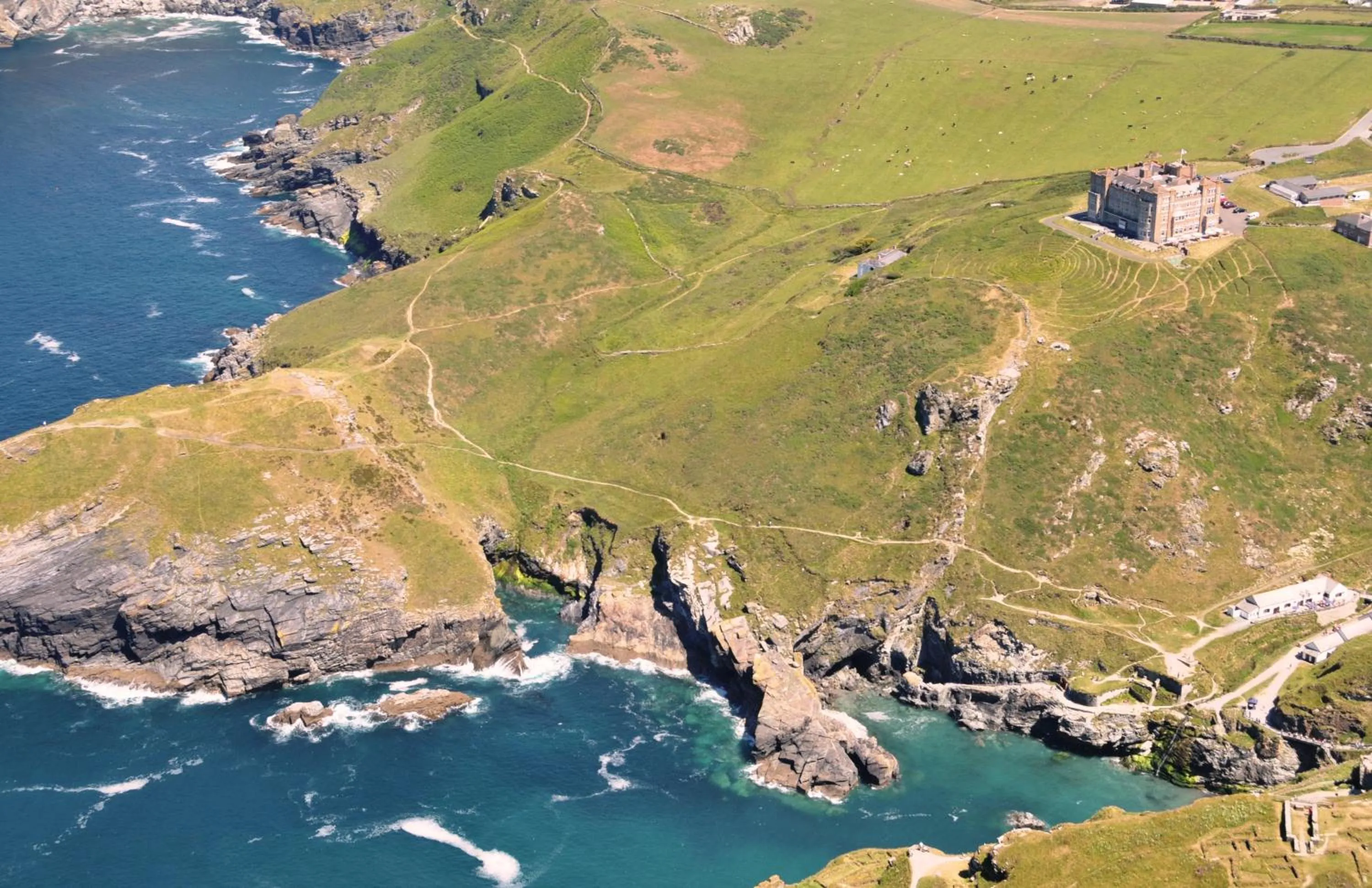 Bird's eye view in Camelot Castle Hotel