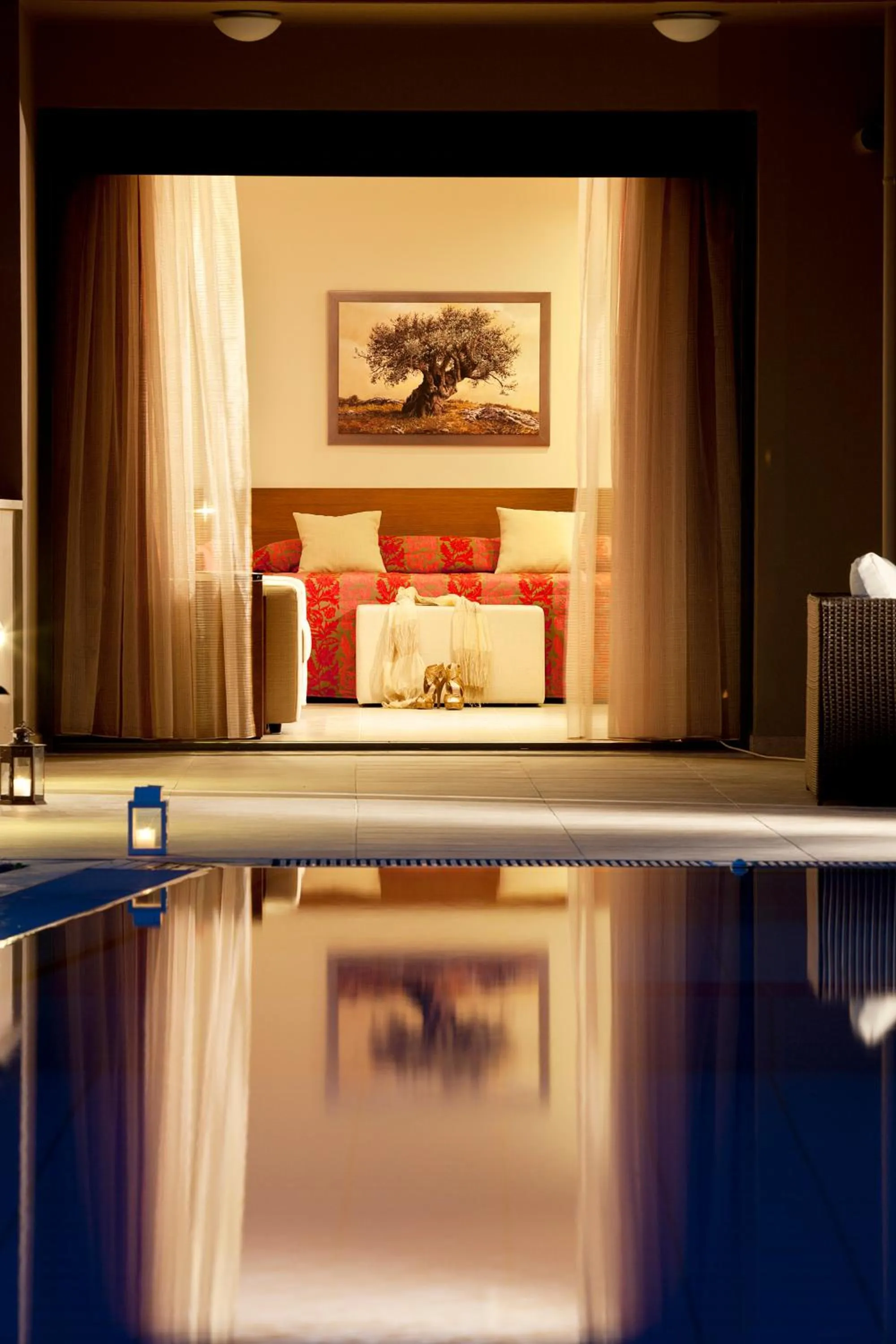 Bed in Apollonion Asterias Resort and Spa