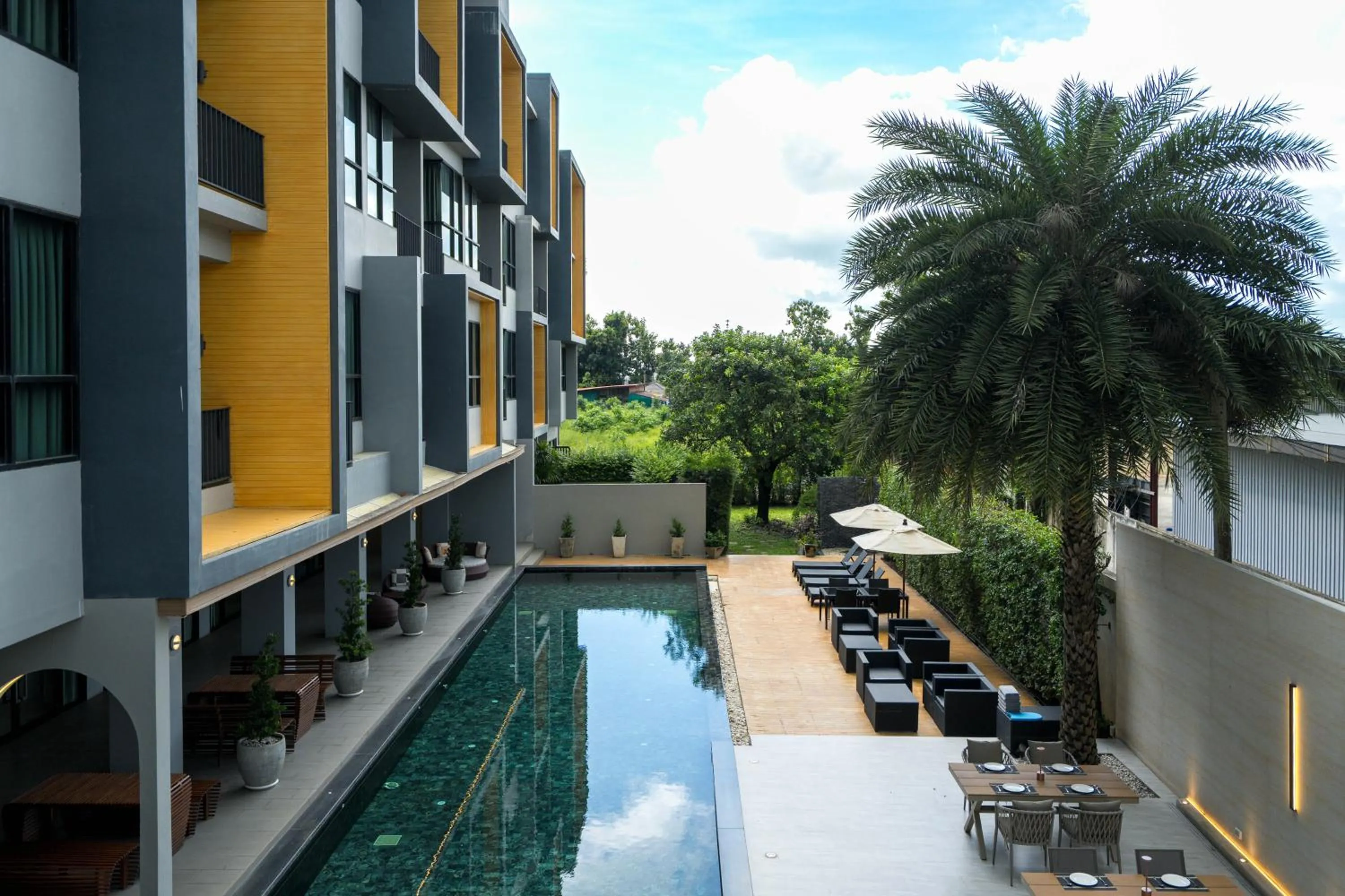 Pool view in The Zense Boutique Hotel