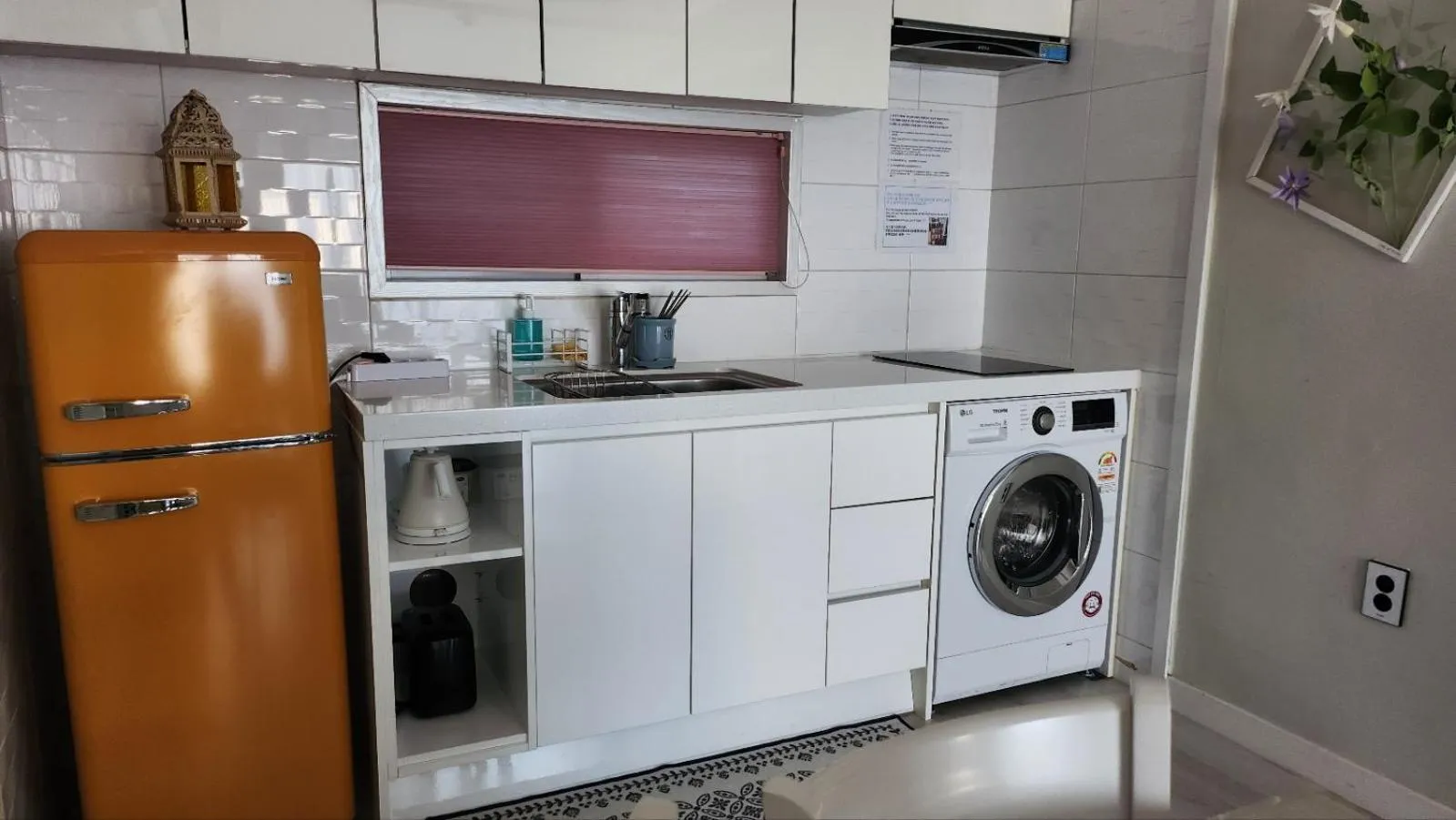 Kitchen or kitchenette in Pension Haneul Tari