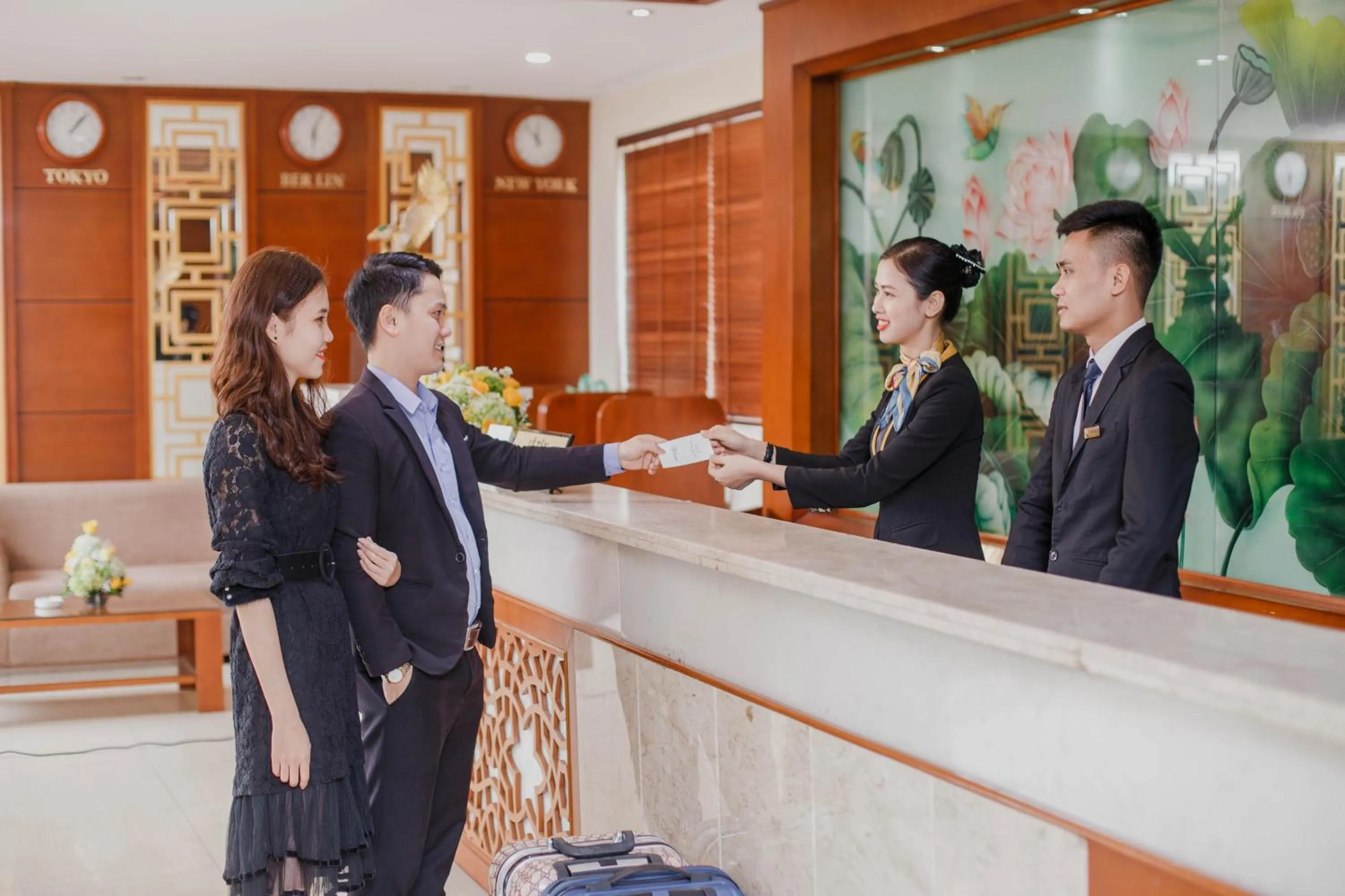 Lobby or reception in Muong Thanh Vinh Hotel