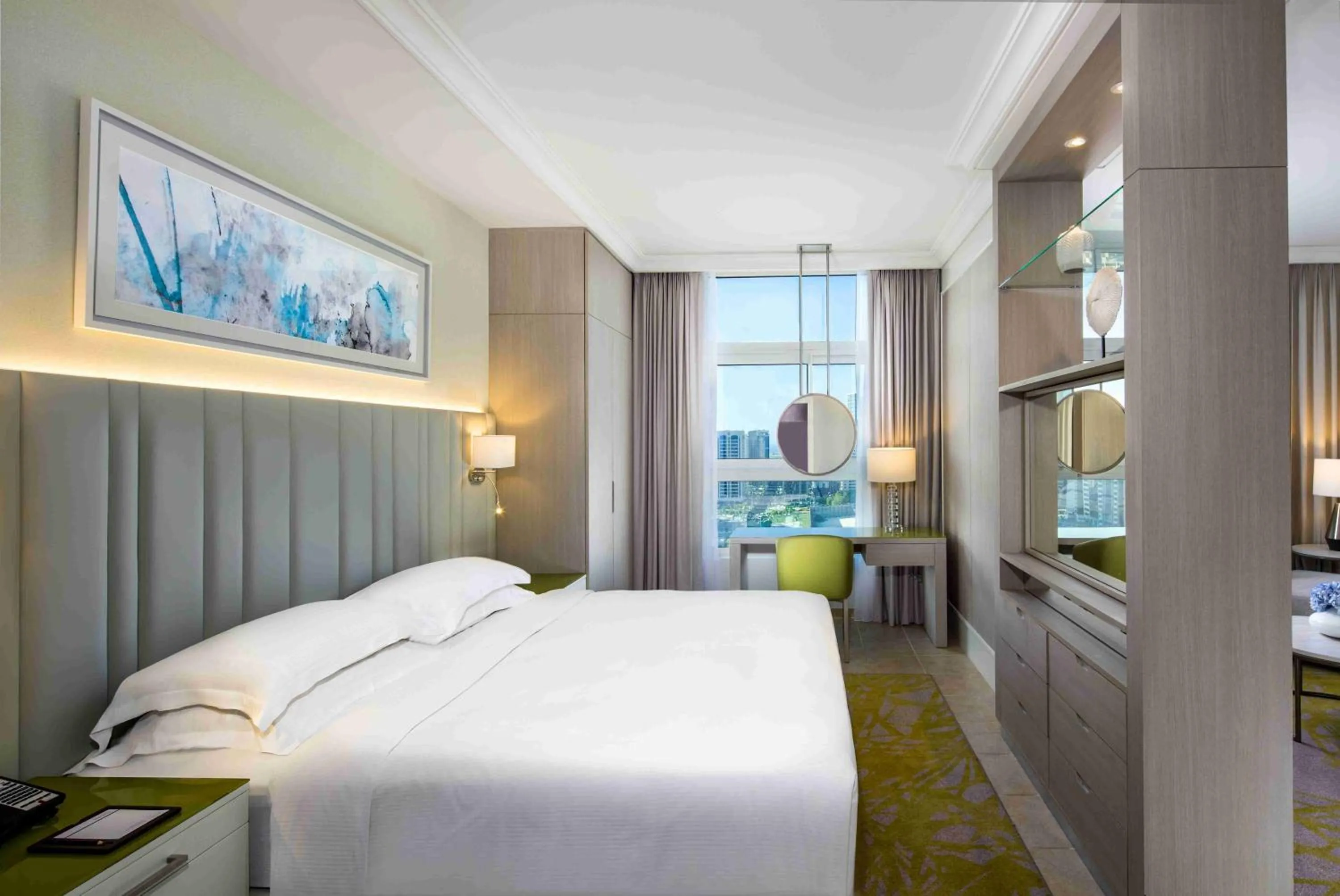 Bedroom, Bed in Beach Rotana – All Suites