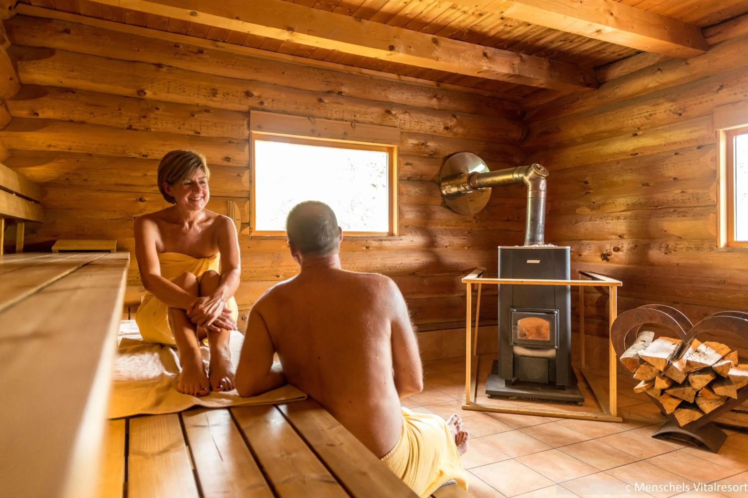 Sauna in Menschels Vitalresort