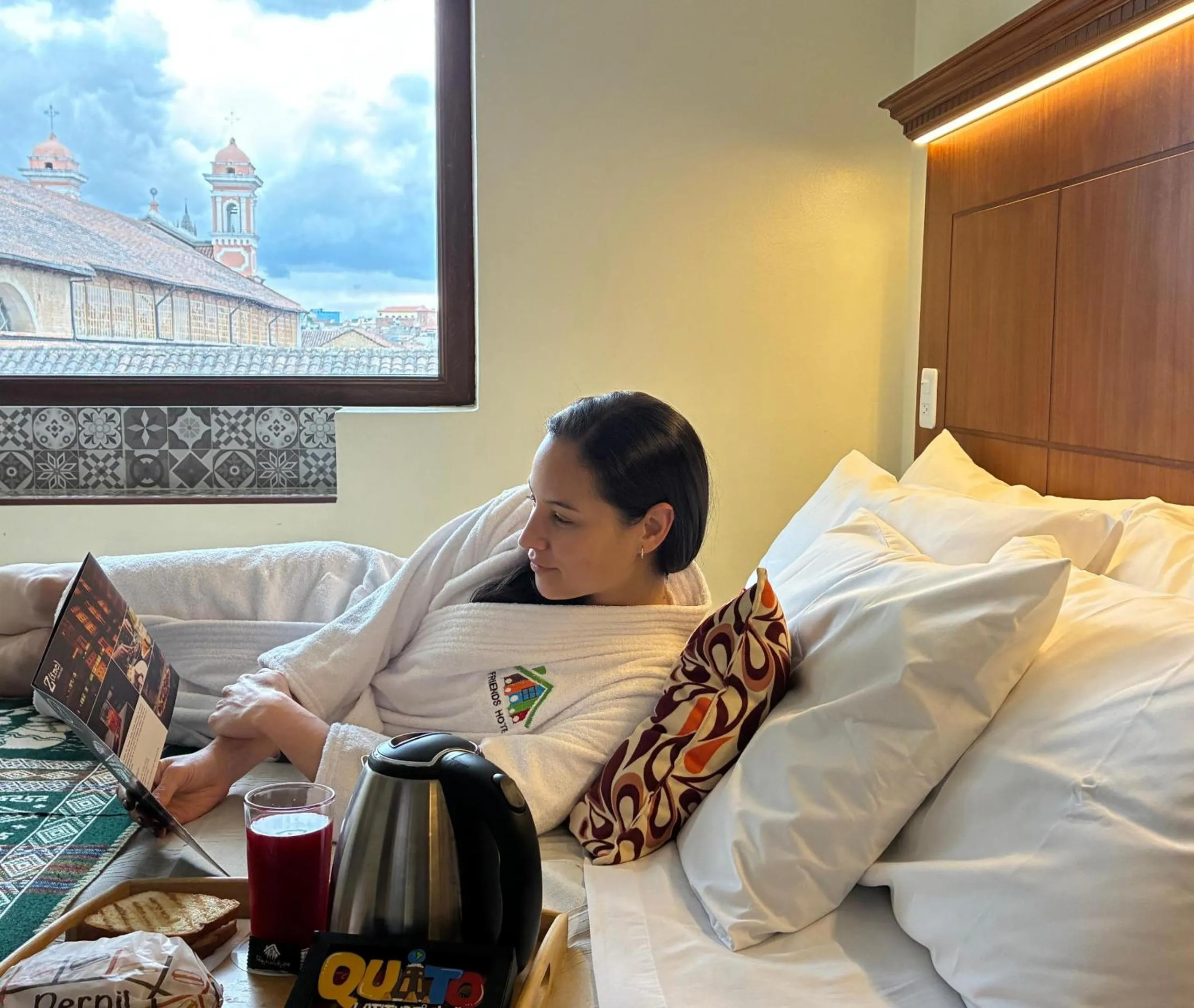 View (from property/room), Bed in Friends Hotel & Rooftop - Historic Center & Museums