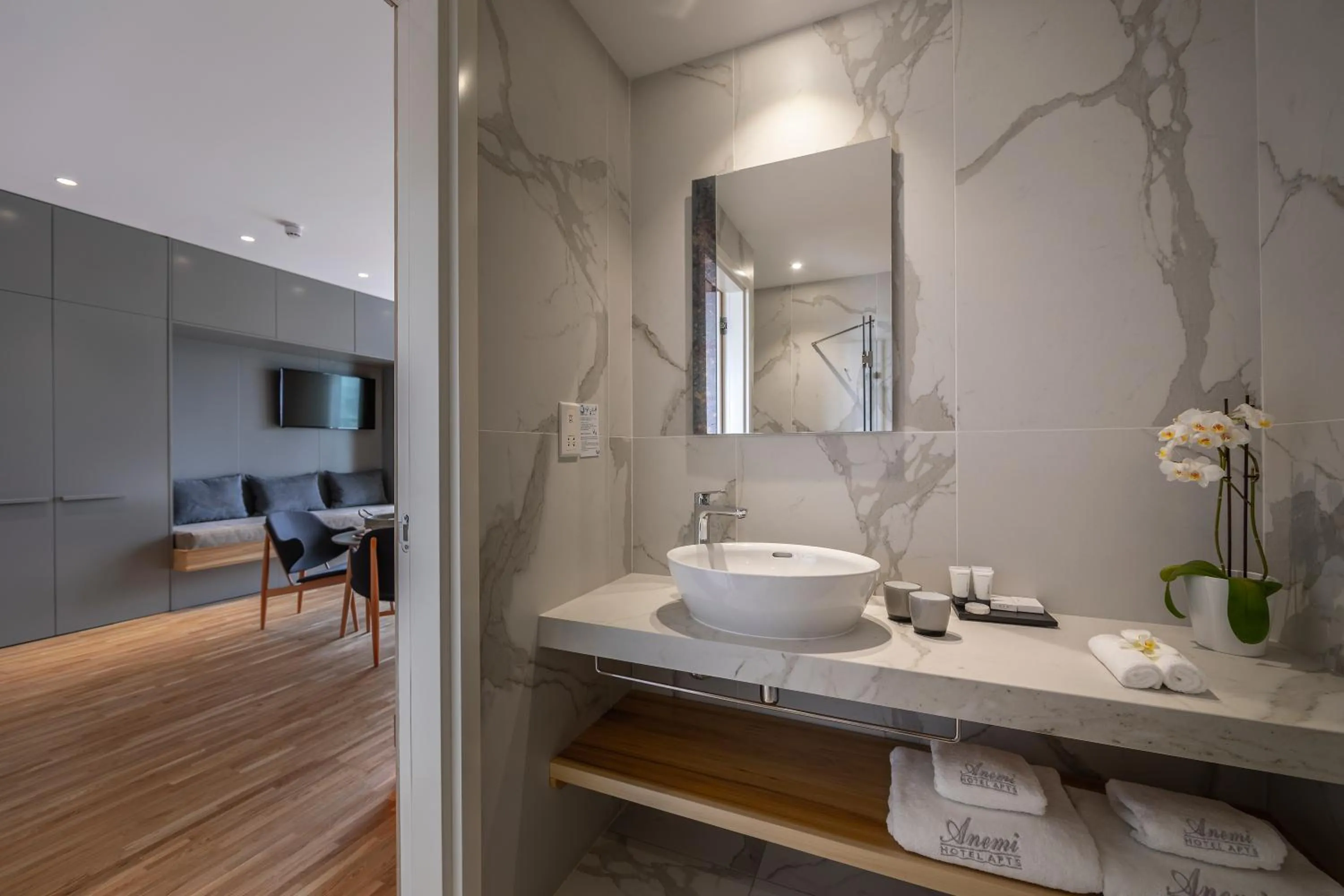 Bathroom in Anemi Hotel & Suites