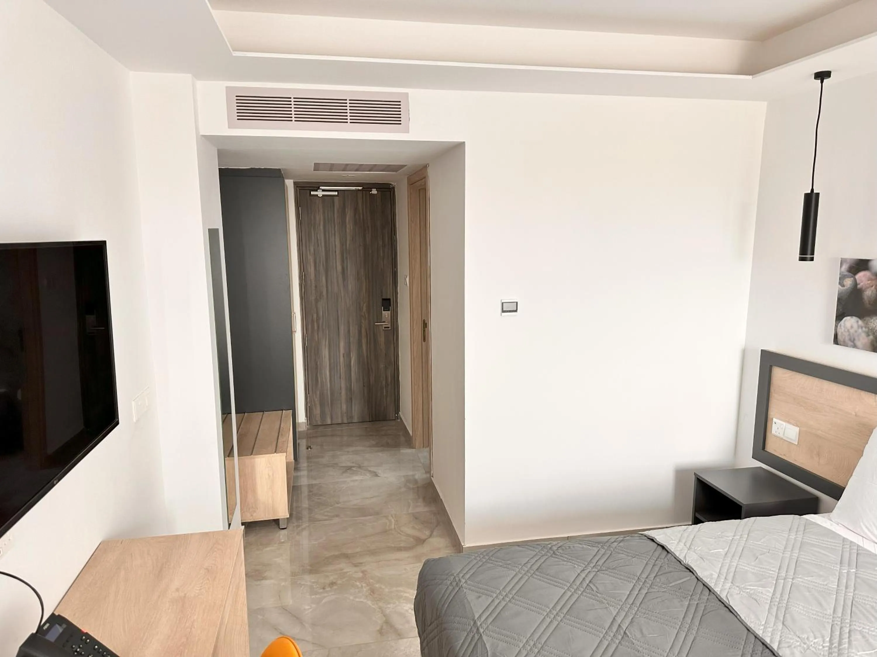 Bed in Papouis Protaras Hotel