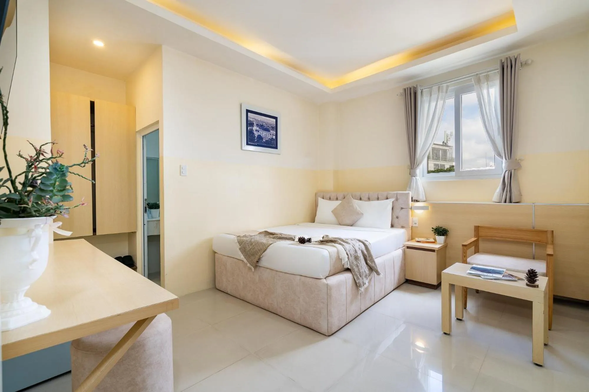 Bed in Ngoc Nguyen Anh Hotel Da Lat