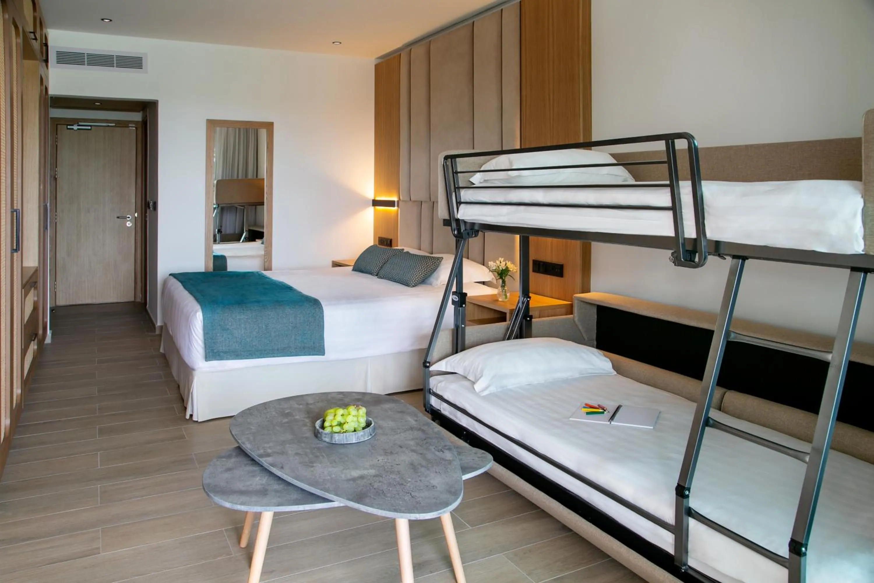 Bed in Asterias Beach Hotel