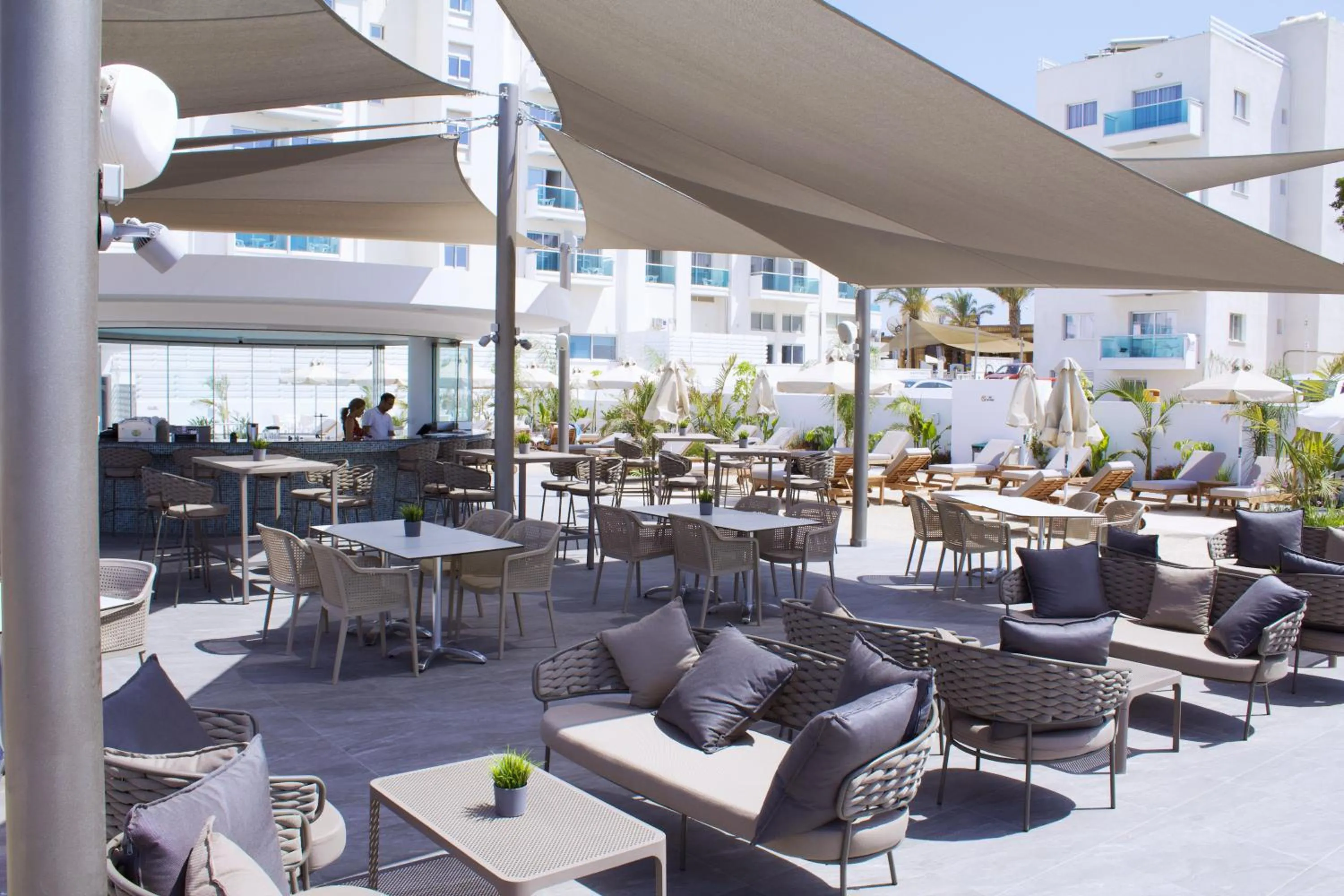 Patio in Kapetanios Bay Hotel Protaras