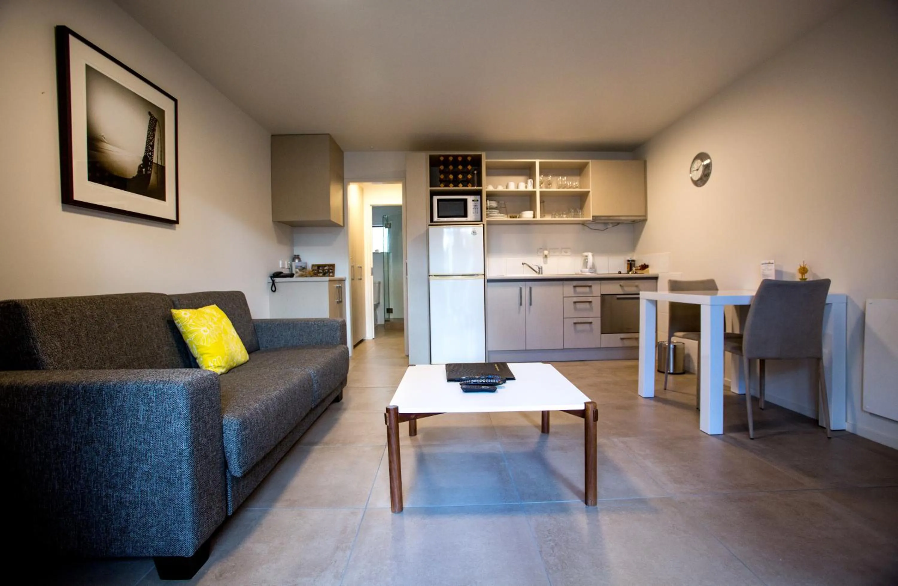 Living room in Onetangi Beach Apartments