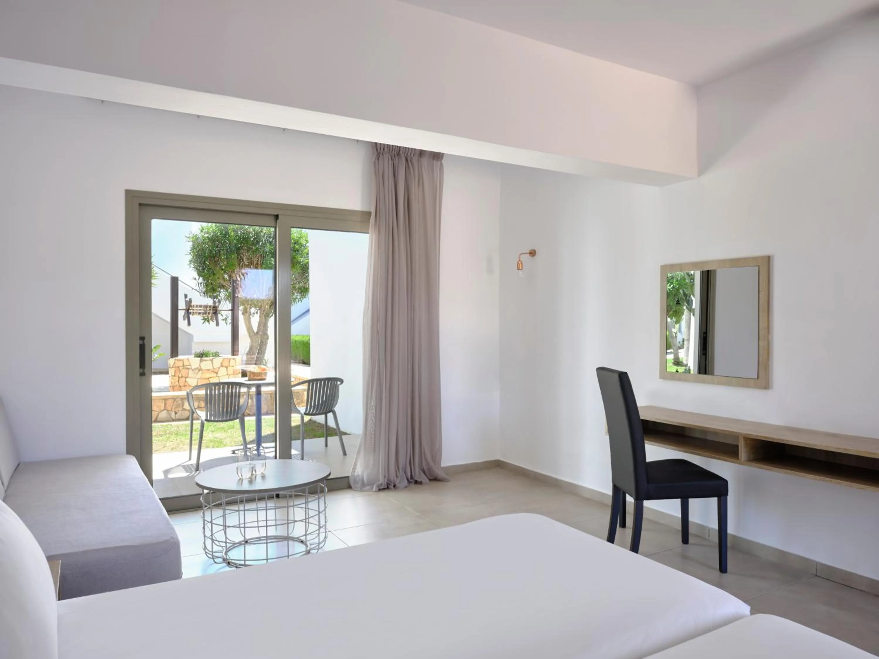 View (from property/room), Bed in Atlantica Panthea Resort