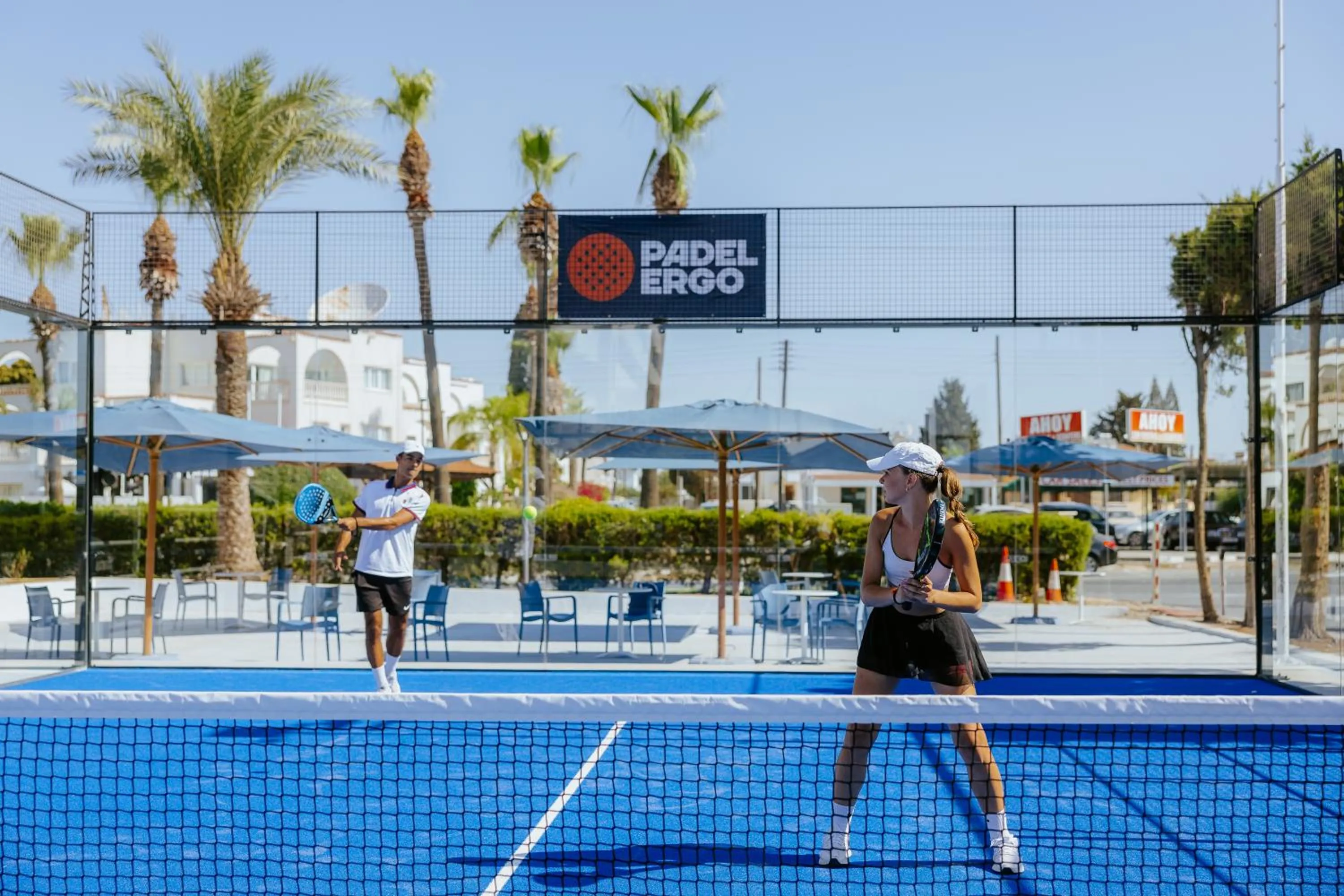 Tennis court in Lordos Beach Hotel & Spa