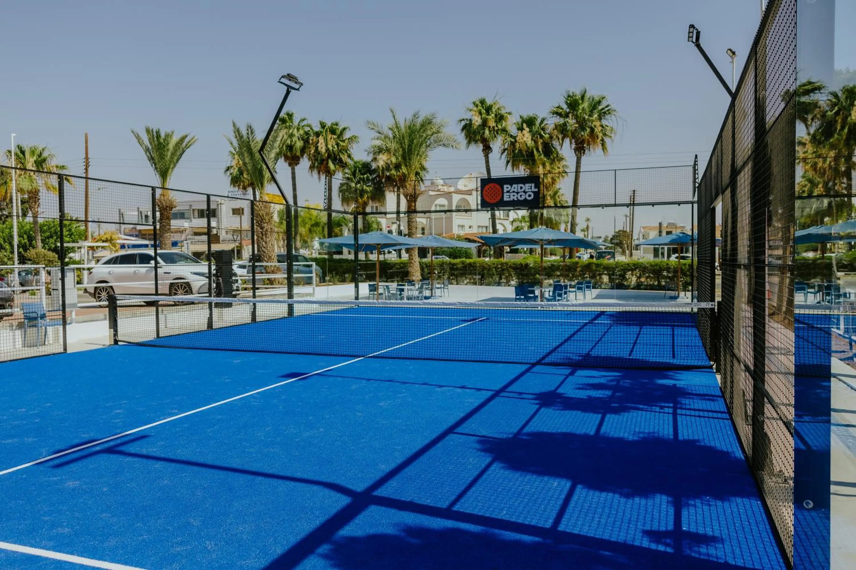 Tennis court in Lordos Beach Hotel & Spa