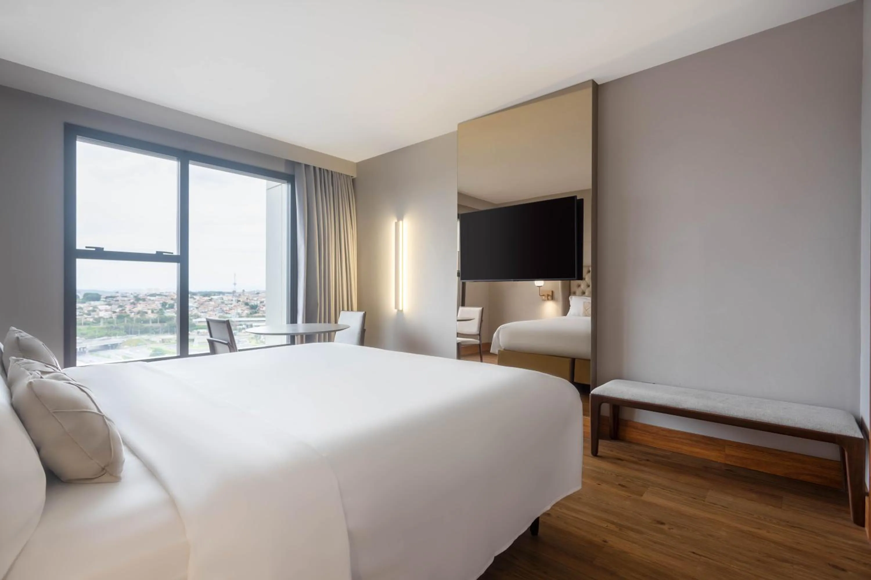 Bed in Ouro Minas Hotel Belo Horizonte, Dolce by Wyndham