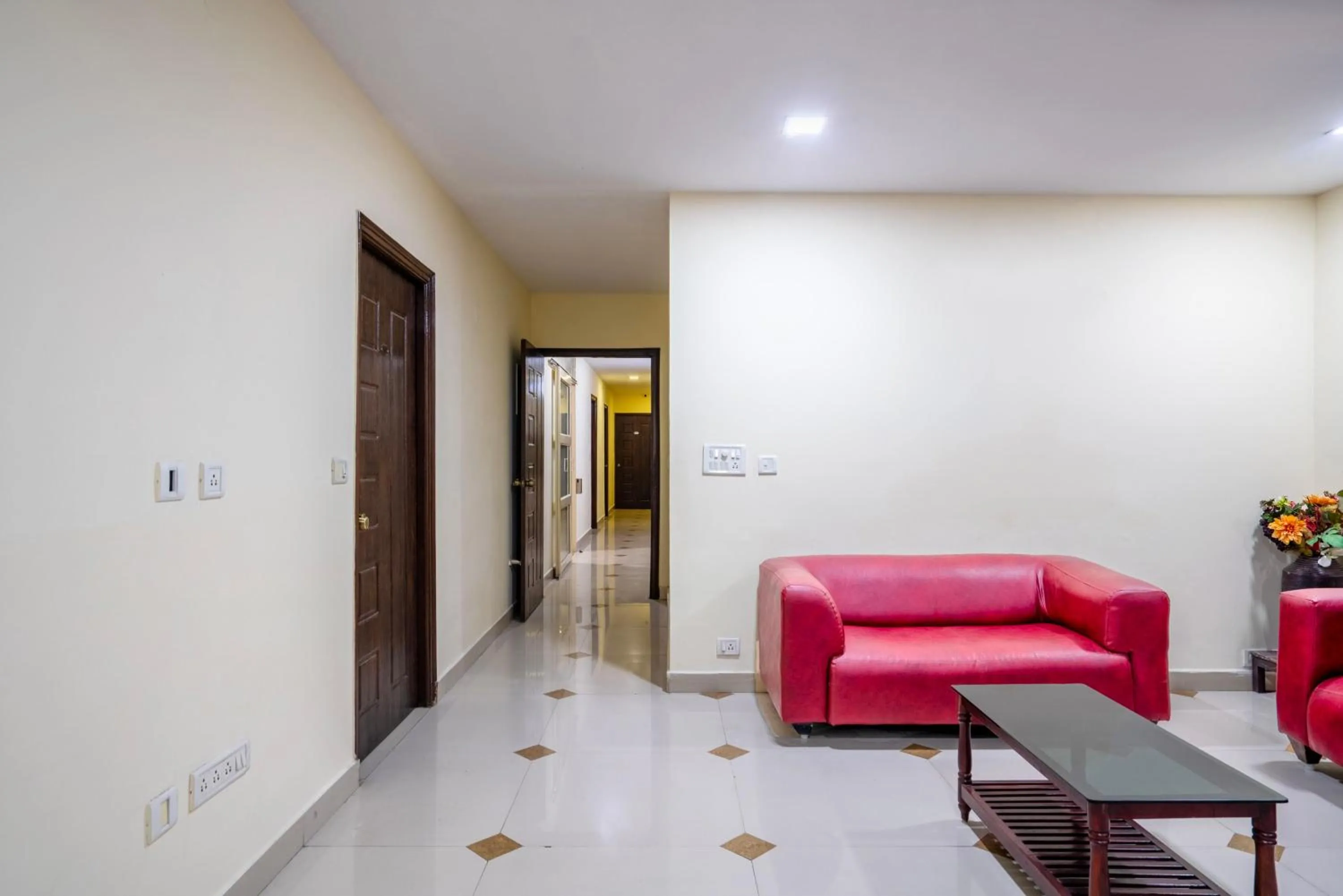 Seating area in Treebo Srico, Banjara Hills